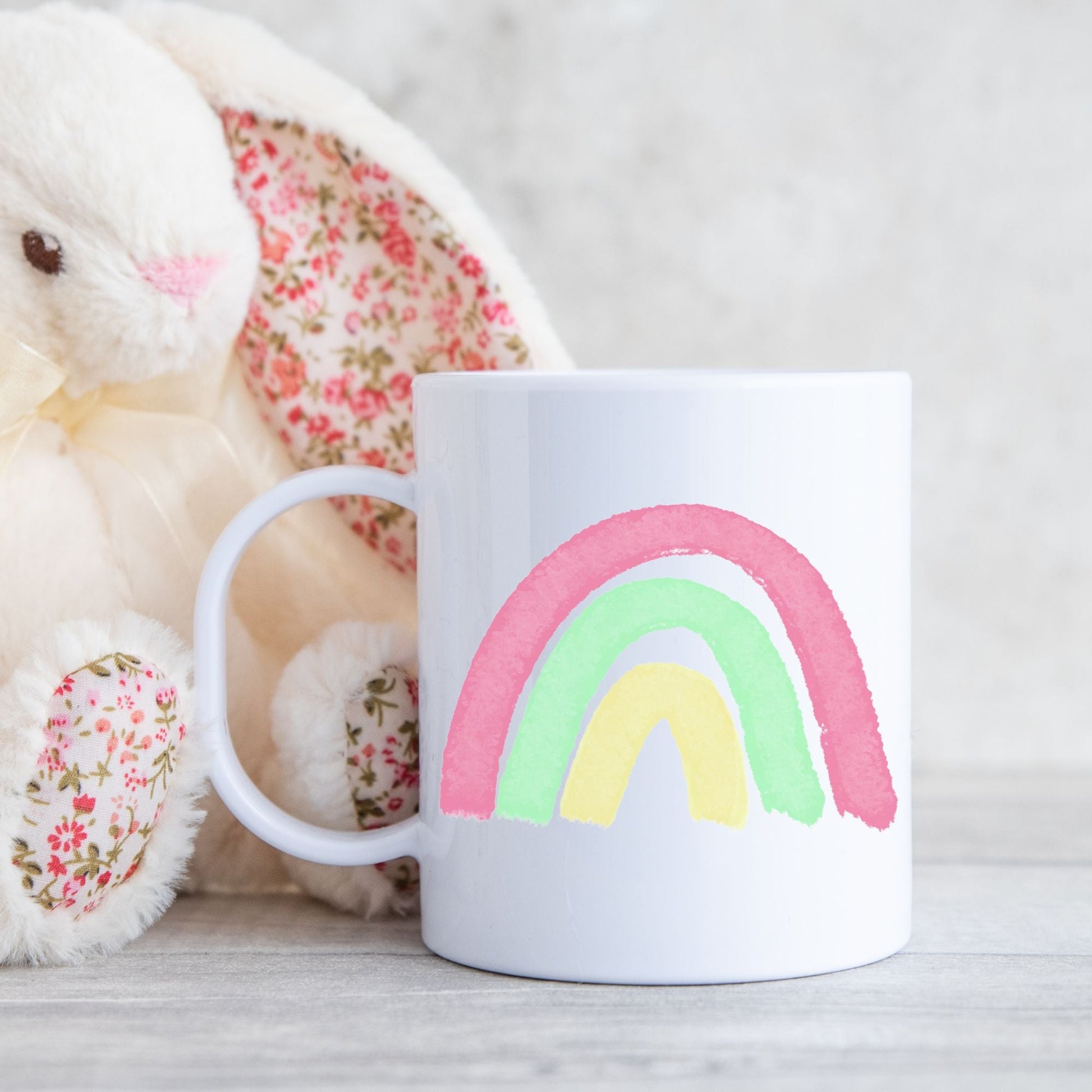 Adorable Pastel Rainbow Mug - MerikaArt
