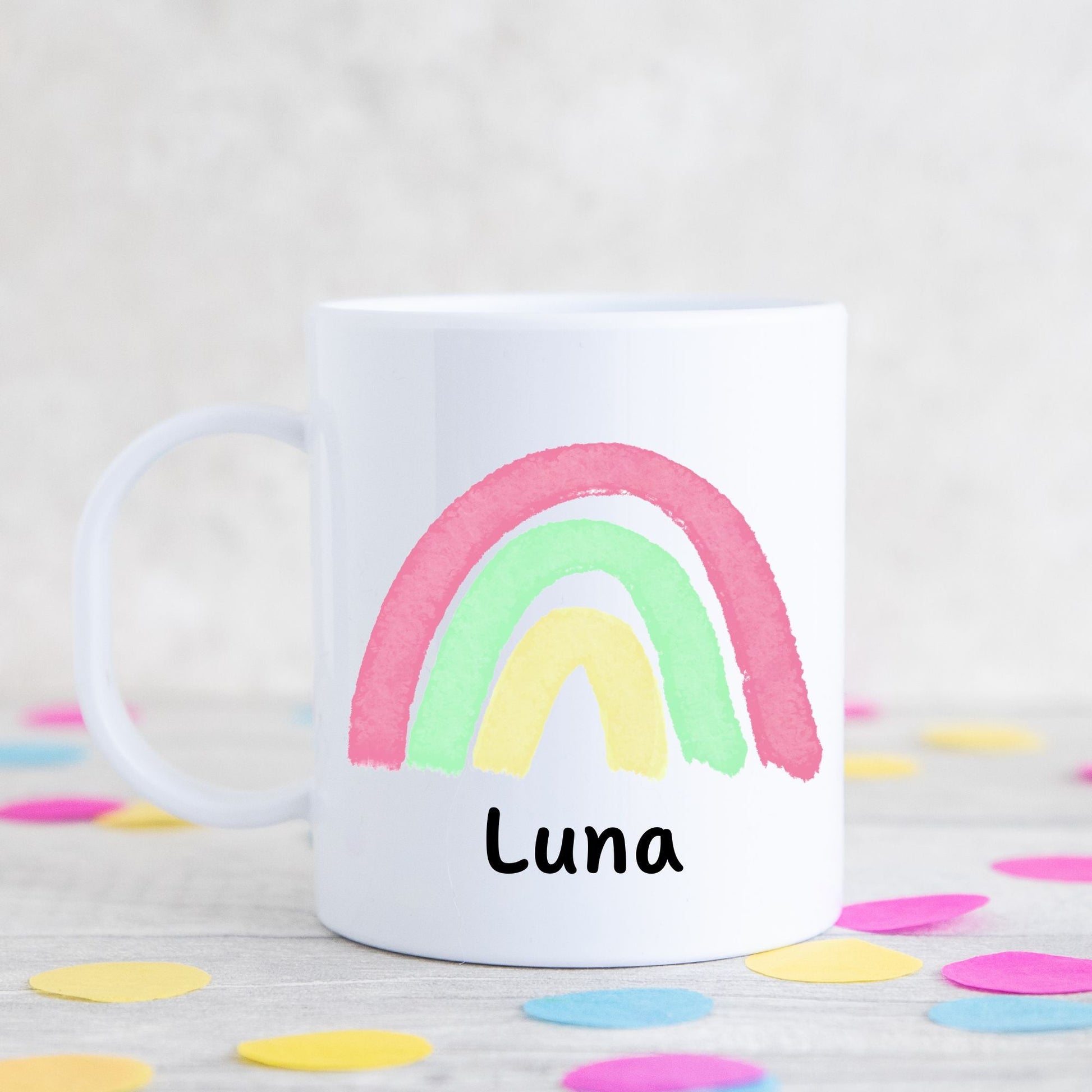 Adorable Pastel Rainbow Mug - MerikaArt