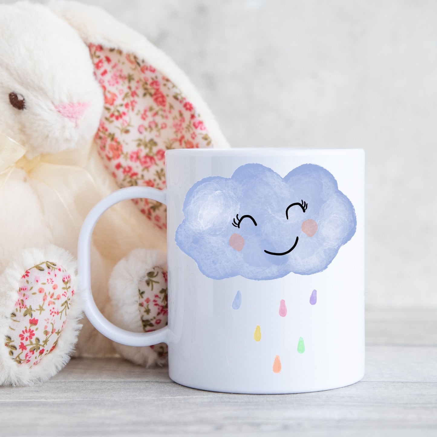 Adorable Smiling Cloud Mug - MerikaArt