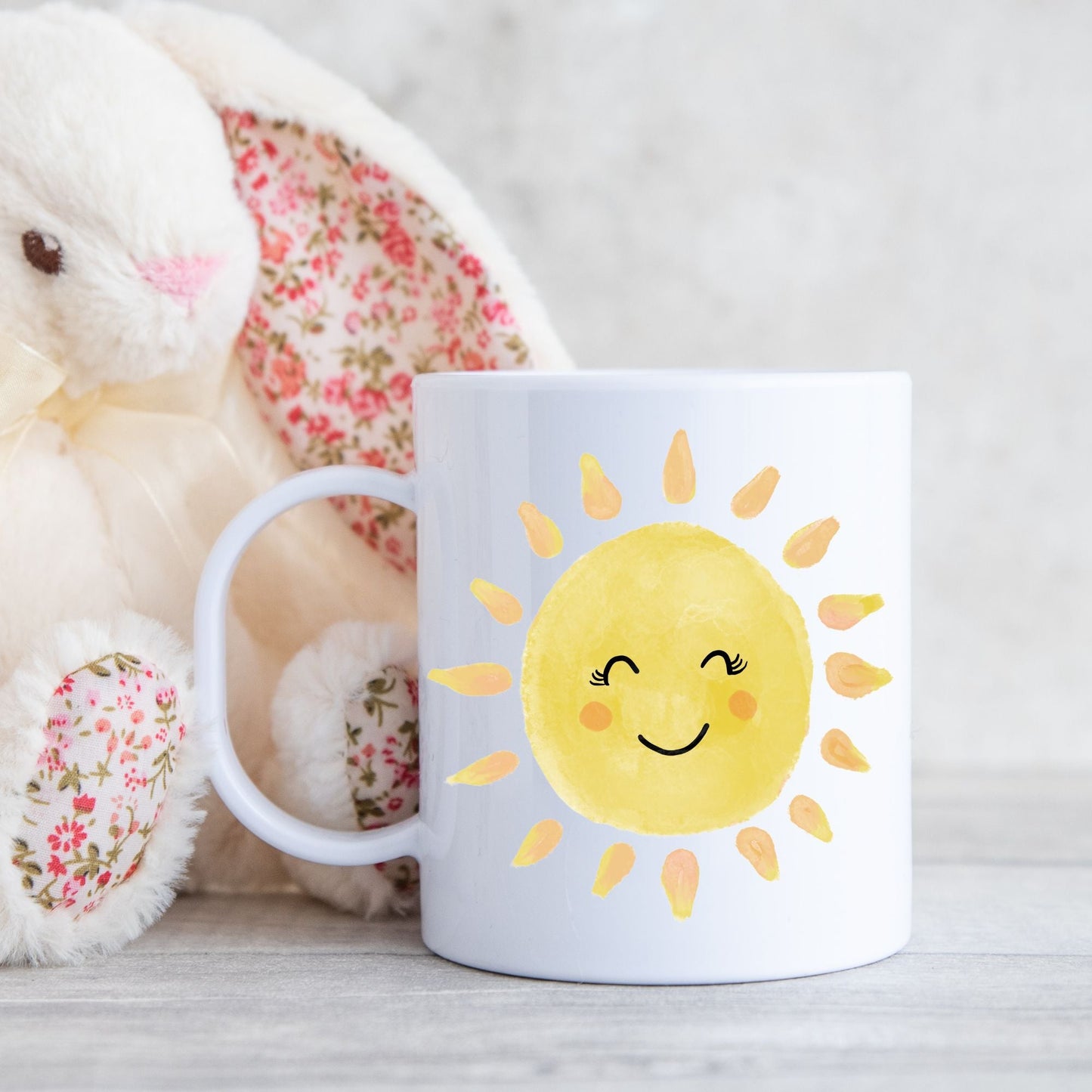 Adorable Smiling Sun Mug - MerikaArt