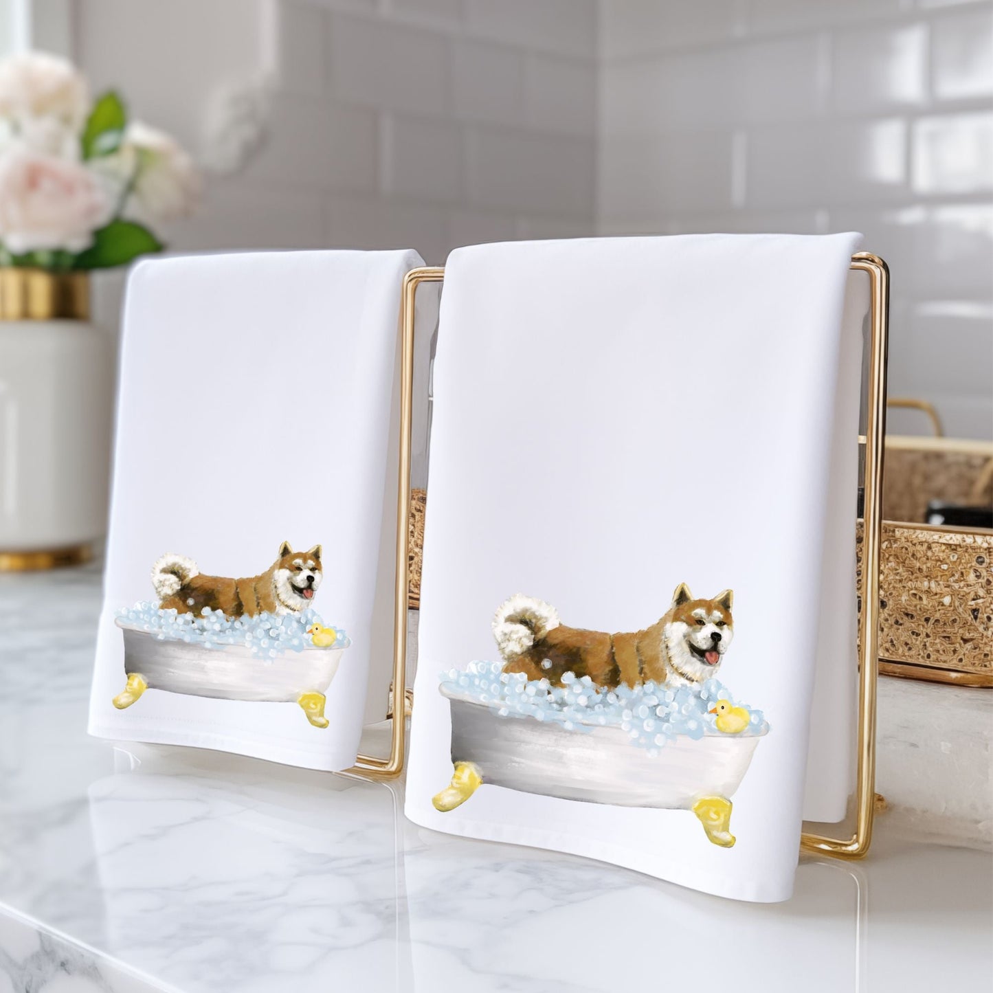 Akita Bath Bathroom Towel - MerikaArt
