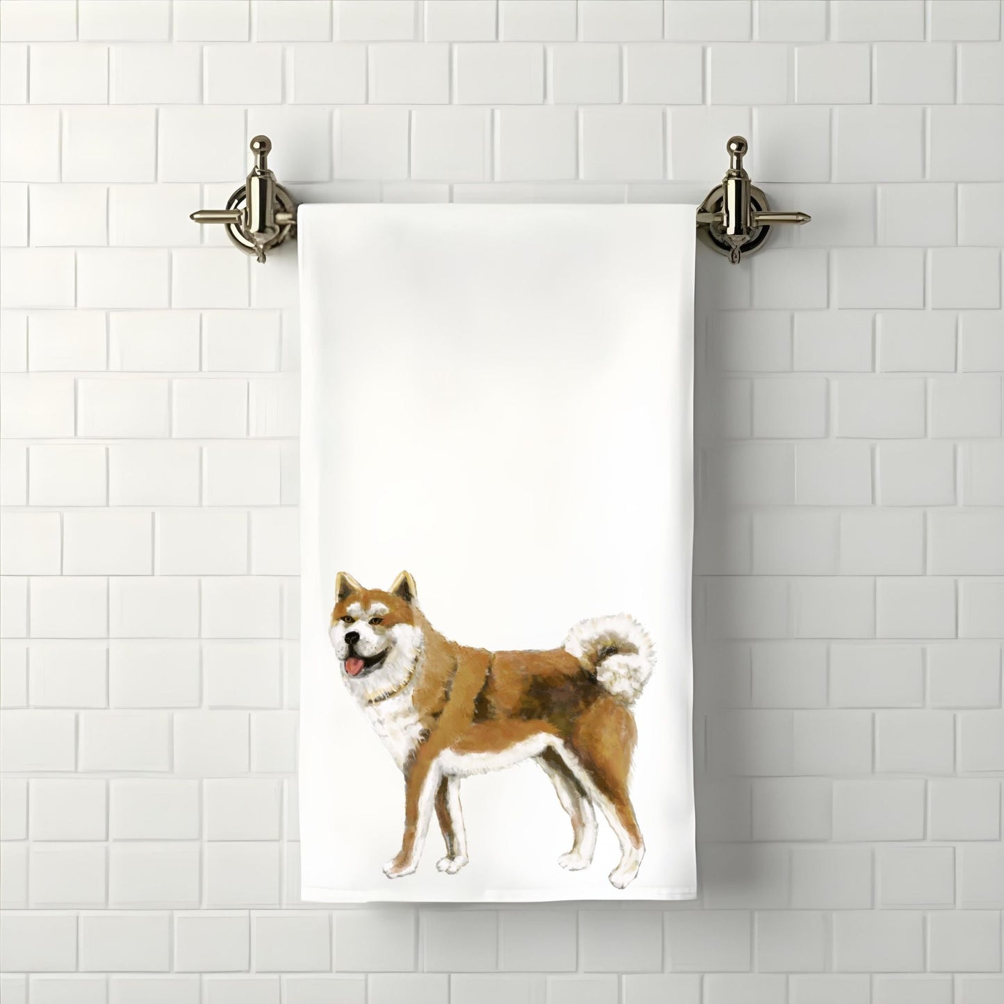 Akita Bathroom Towel - MerikaArt