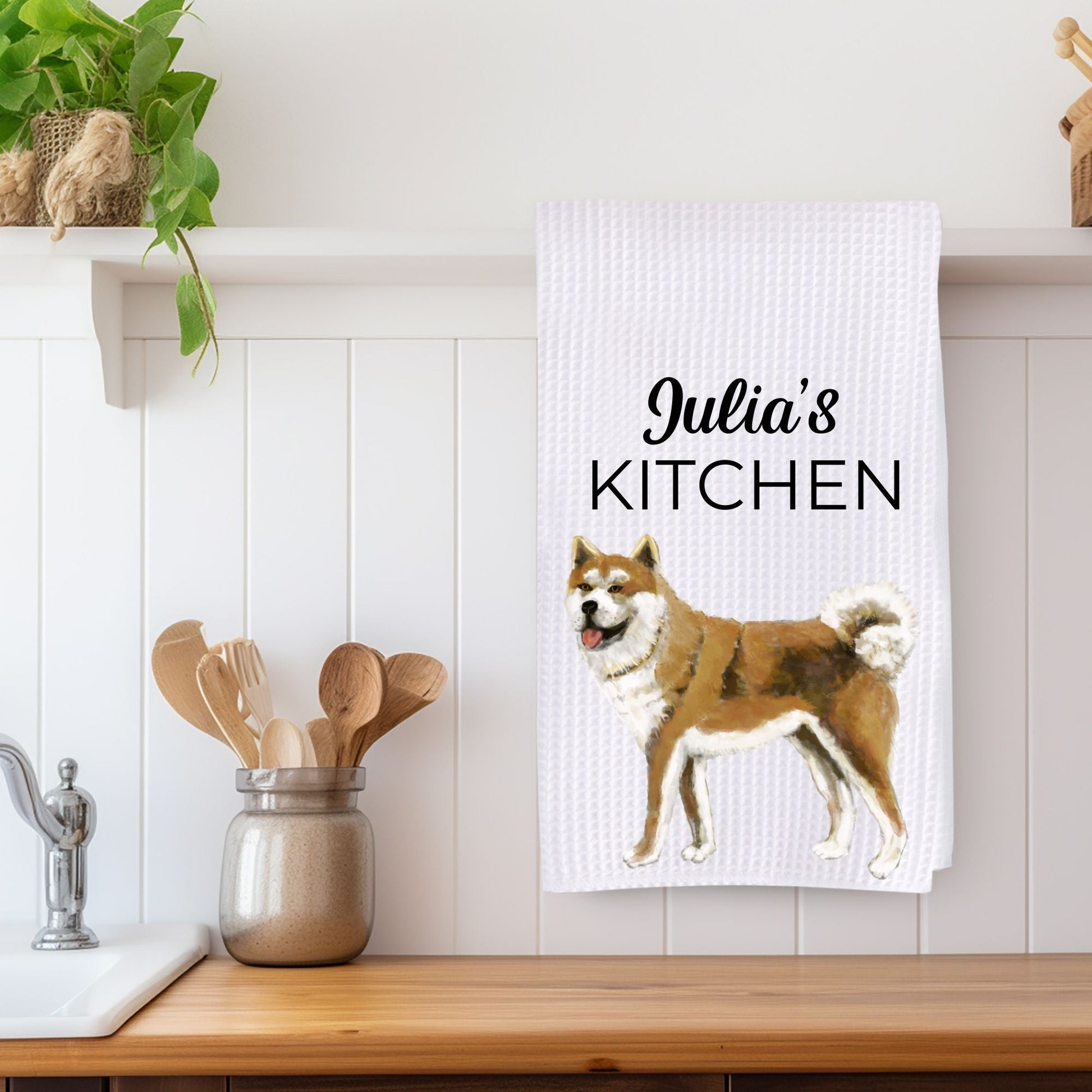 Akita Dog Kitchen Towel - MerikaArt