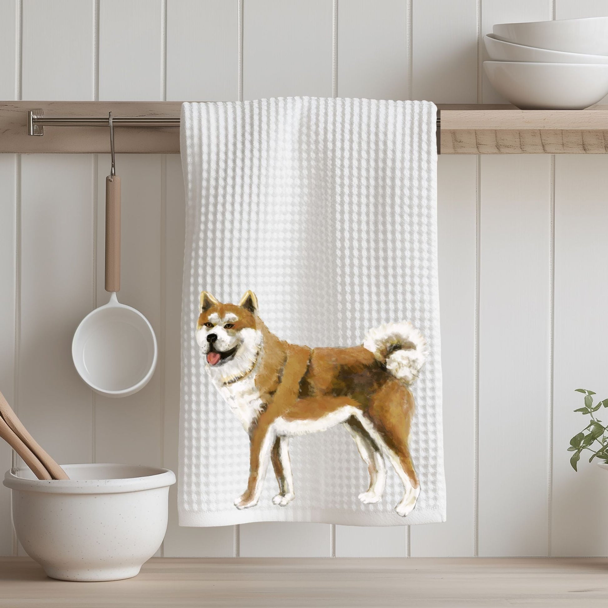 Akita Dog Kitchen Towel - MerikaArt