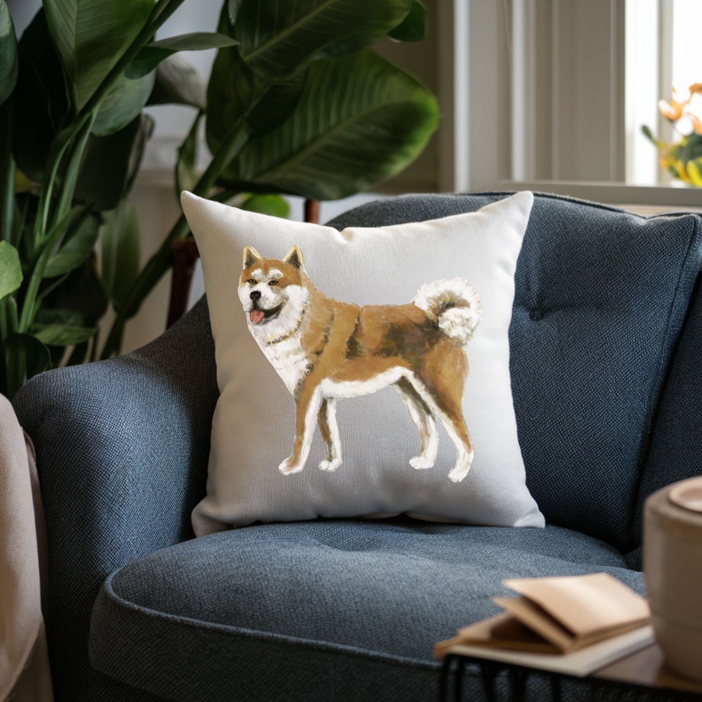 Akita Dog Pillow - MerikaArt