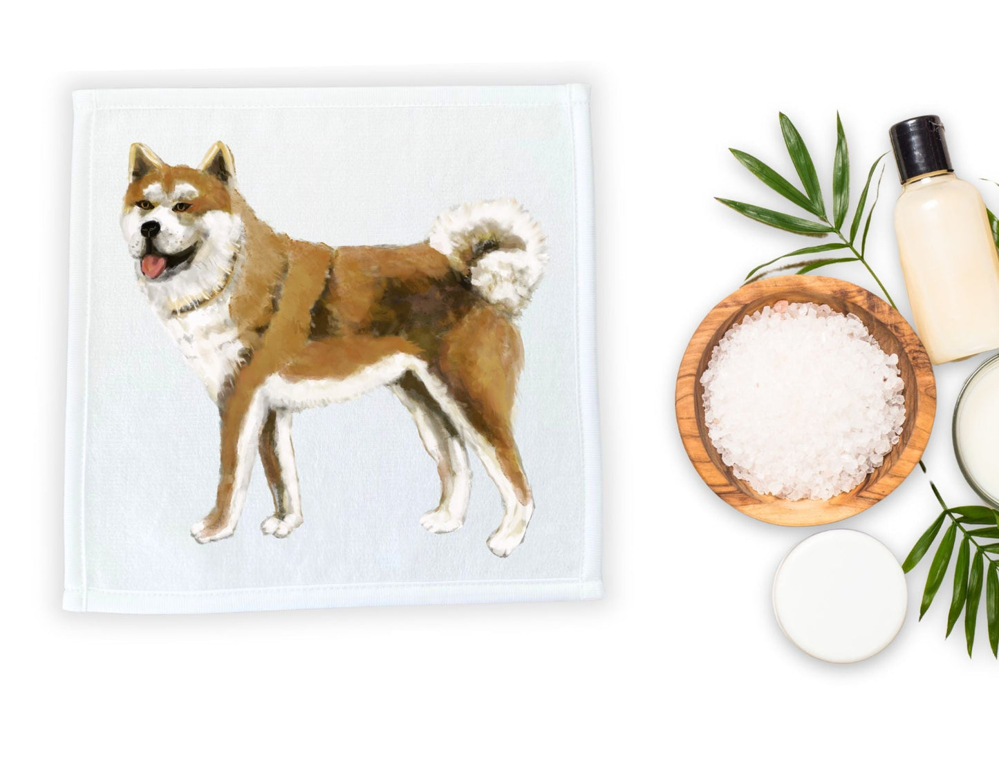 Akita Dog Washcloth - MerikaArt