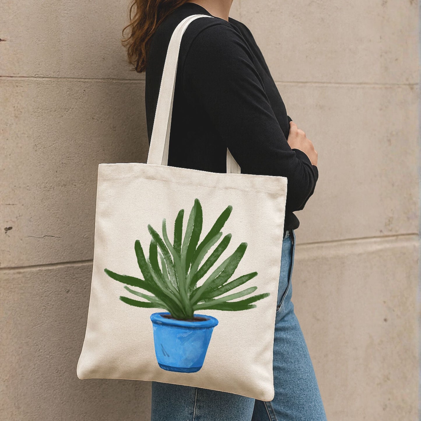 Aloe Vera Canvas Tote Bag - MerikaArt