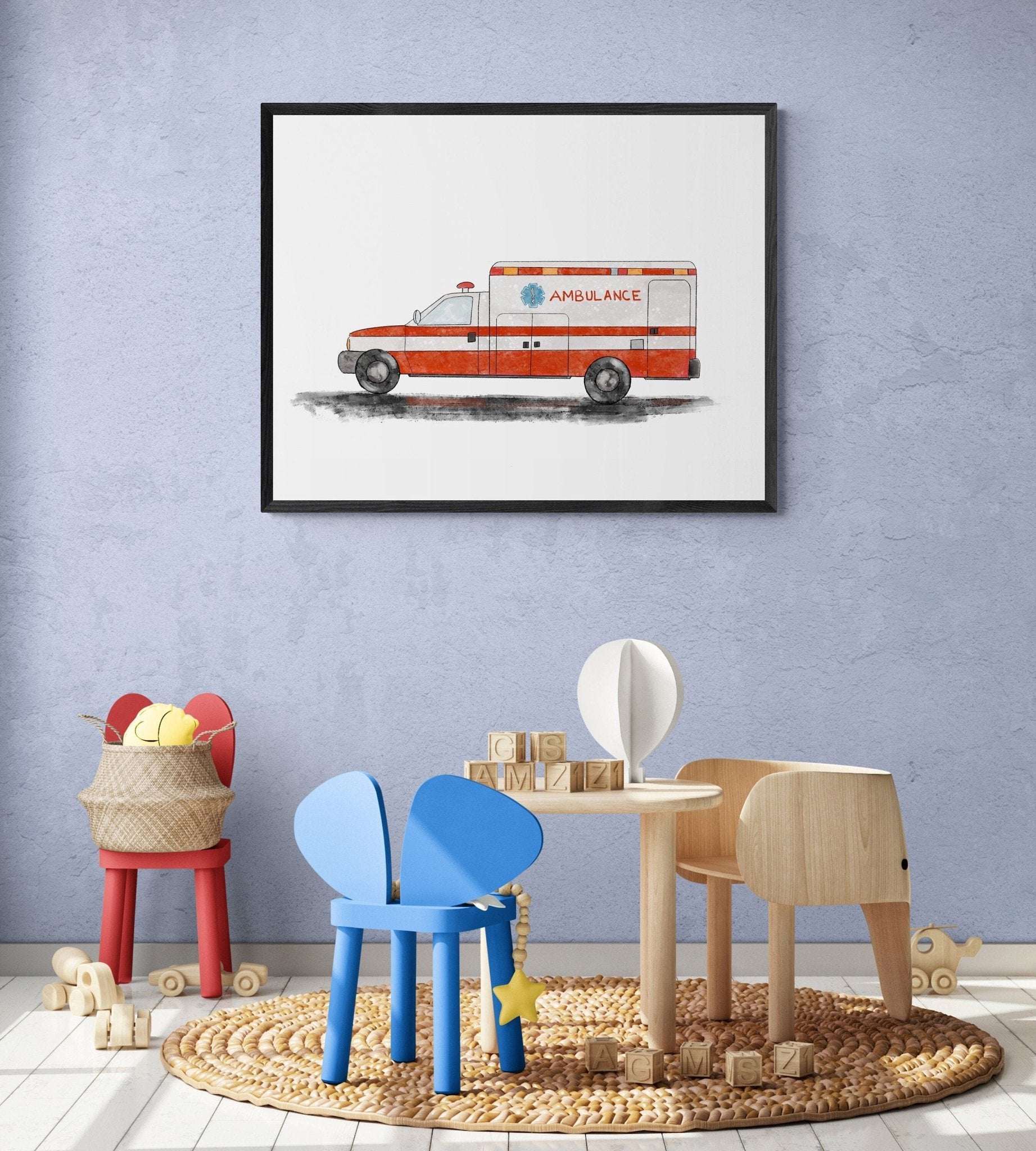 Ambulance Art Print - MerikaArt