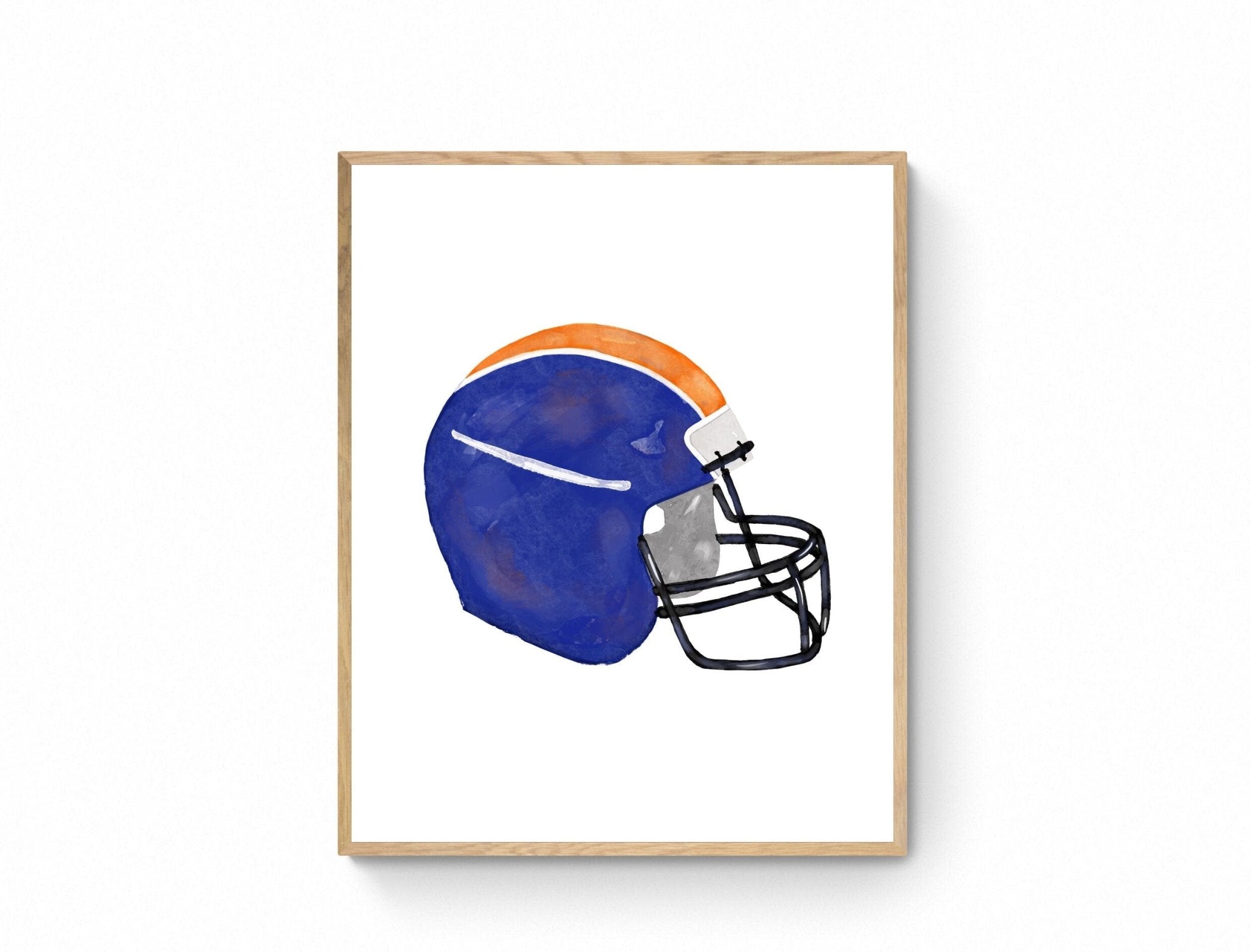 football field helmets hpainting American Football Helmet Print, Sport Painting, Boys Room Wall Art, Bo – MerikaArt