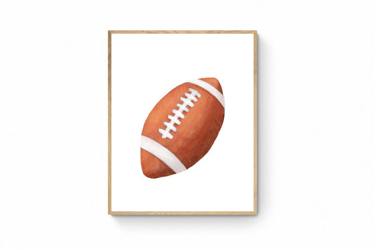 American Football Print, Sport Painting, Boys Room Wall Art, Boys Room Gift, Kids Wall Art, Nursery Decor, Sports Lover Drawing - MerikaArt