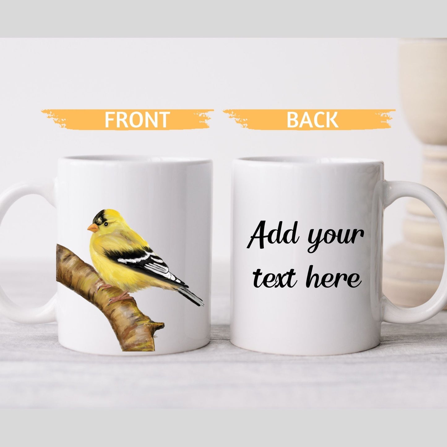 American Goldfinch Ceramic Coffee Mug - MerikaArt