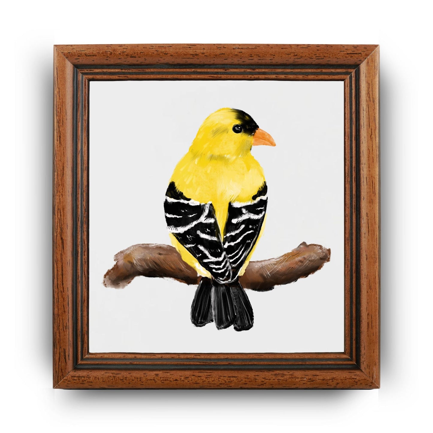 American Goldfinch Ceramic Tile - MerikaArt