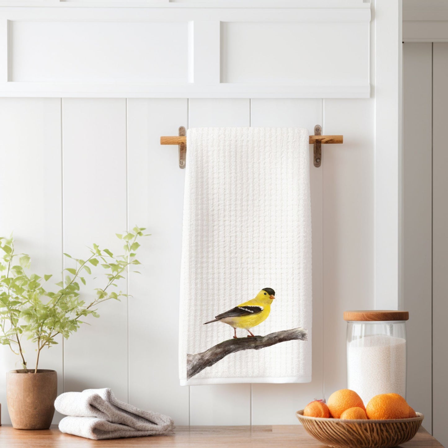 American Goldfinch Kitchen Towel - MerikaArt
