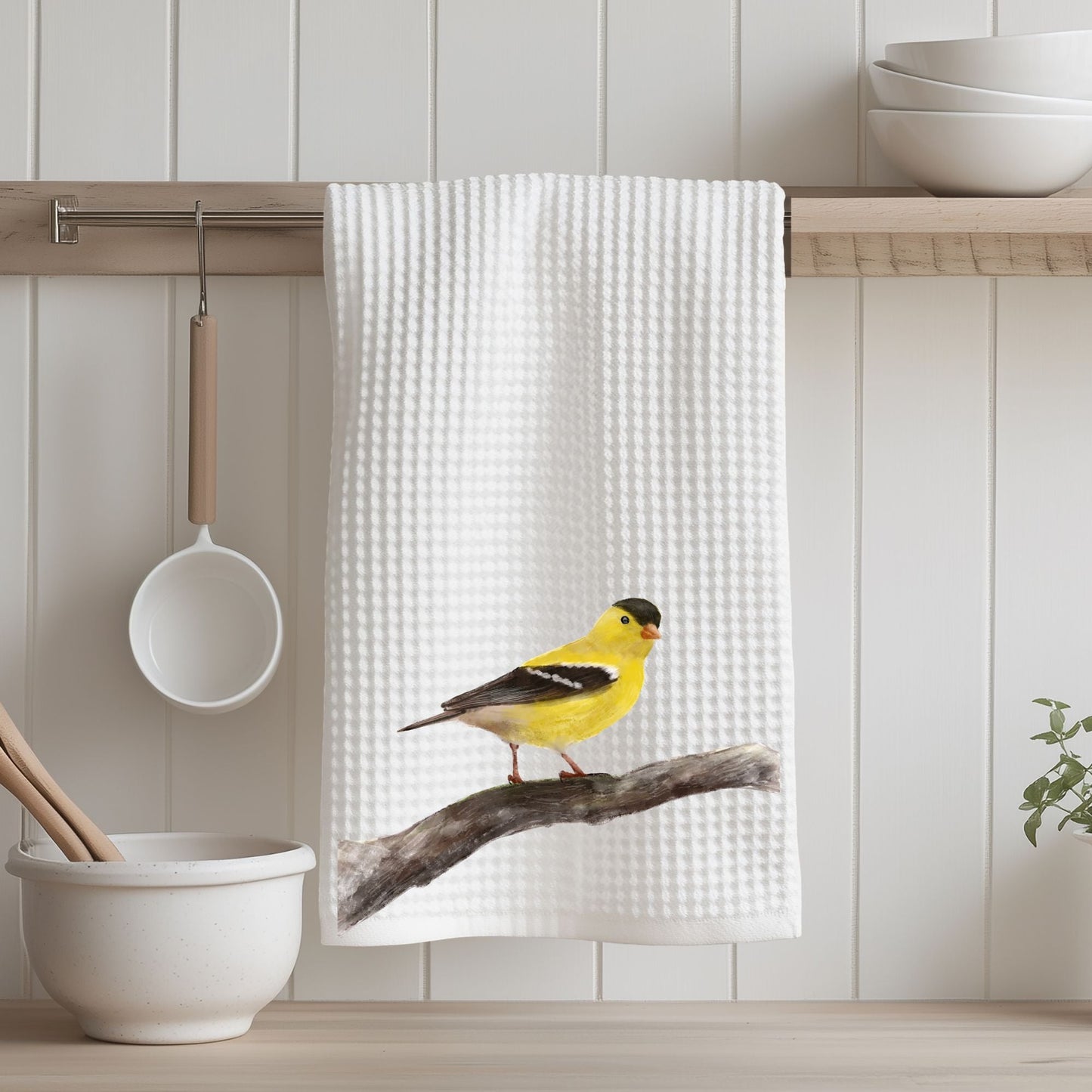 American Goldfinch Kitchen Towel - MerikaArt