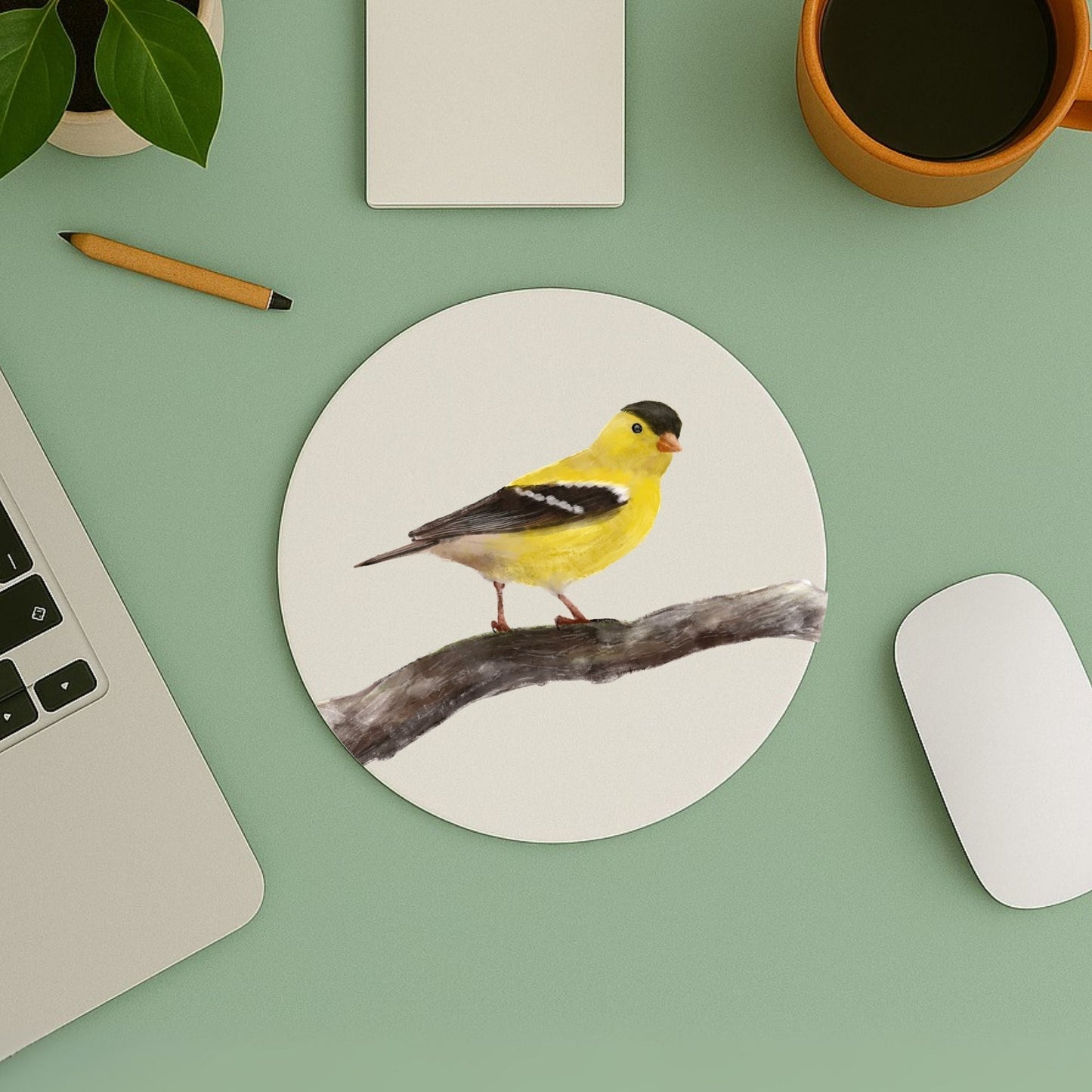 American Goldfinch Mousepad - MerikaArt