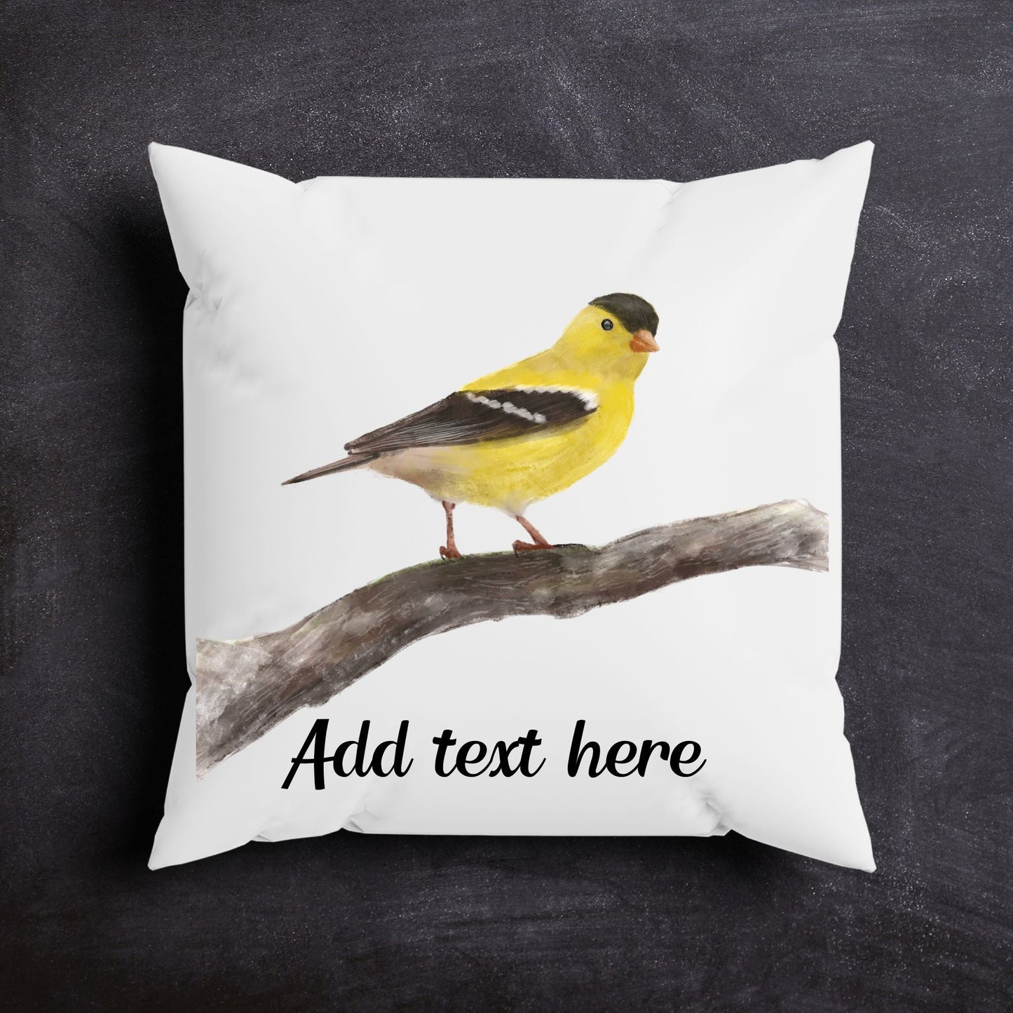American Goldfinch Pillow - MerikaArt