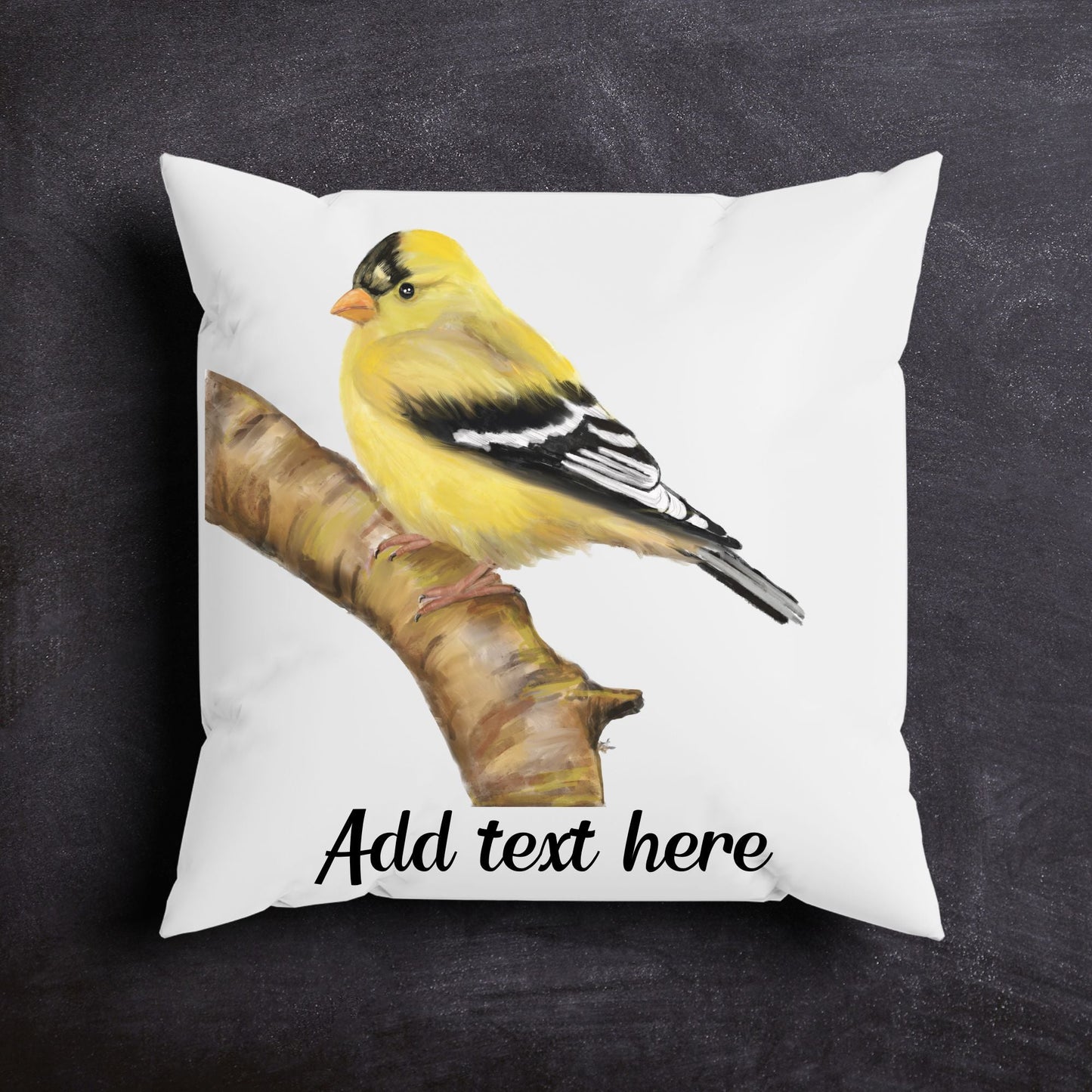 American Goldfinch Pillow - MerikaArt