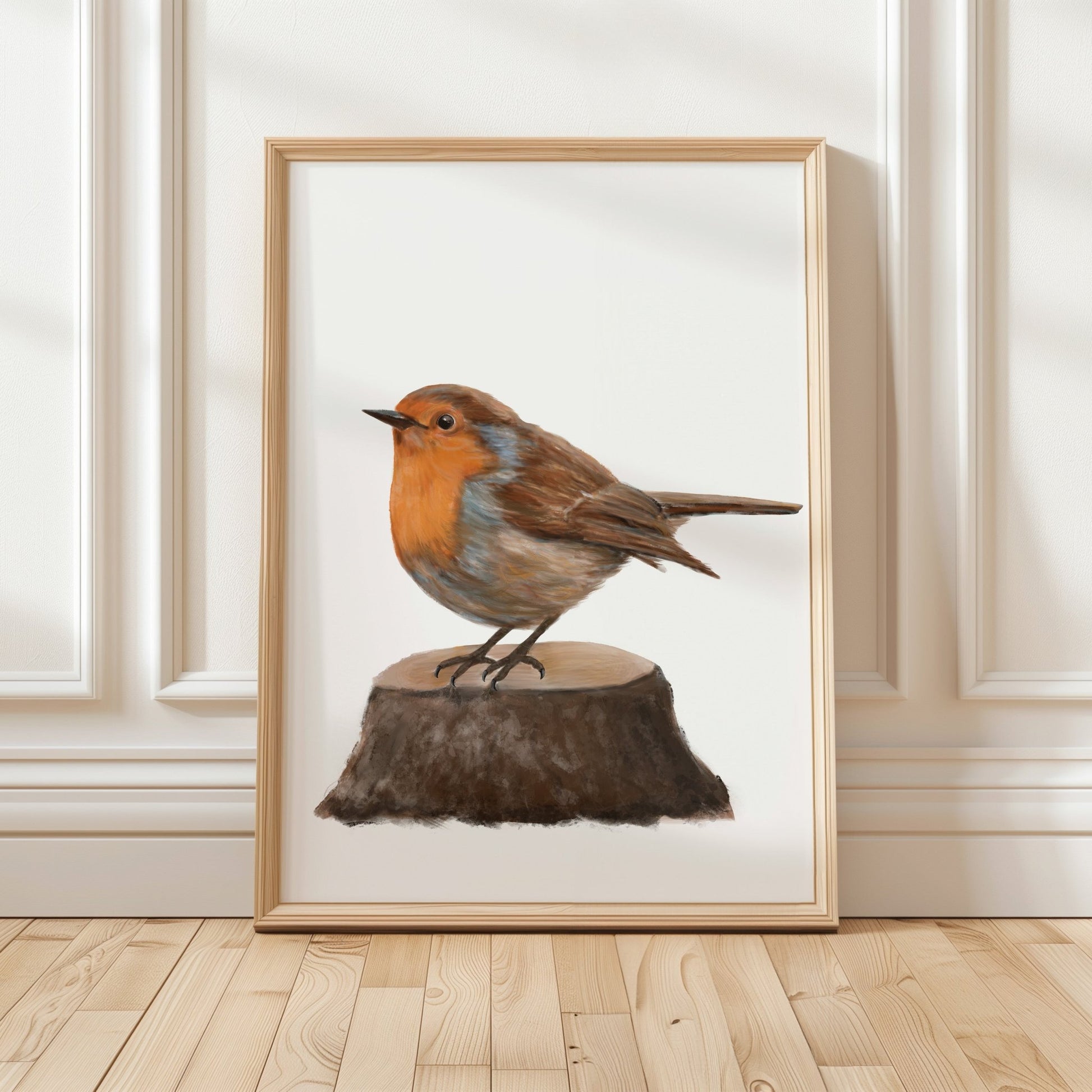 American Robin Art Print – Charming Backyard Bird Decor - MerikaArt