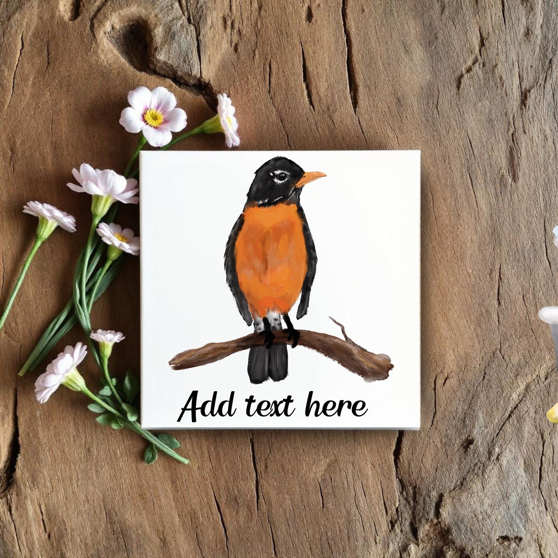 American Robin Ceramic Tile - MerikaArt