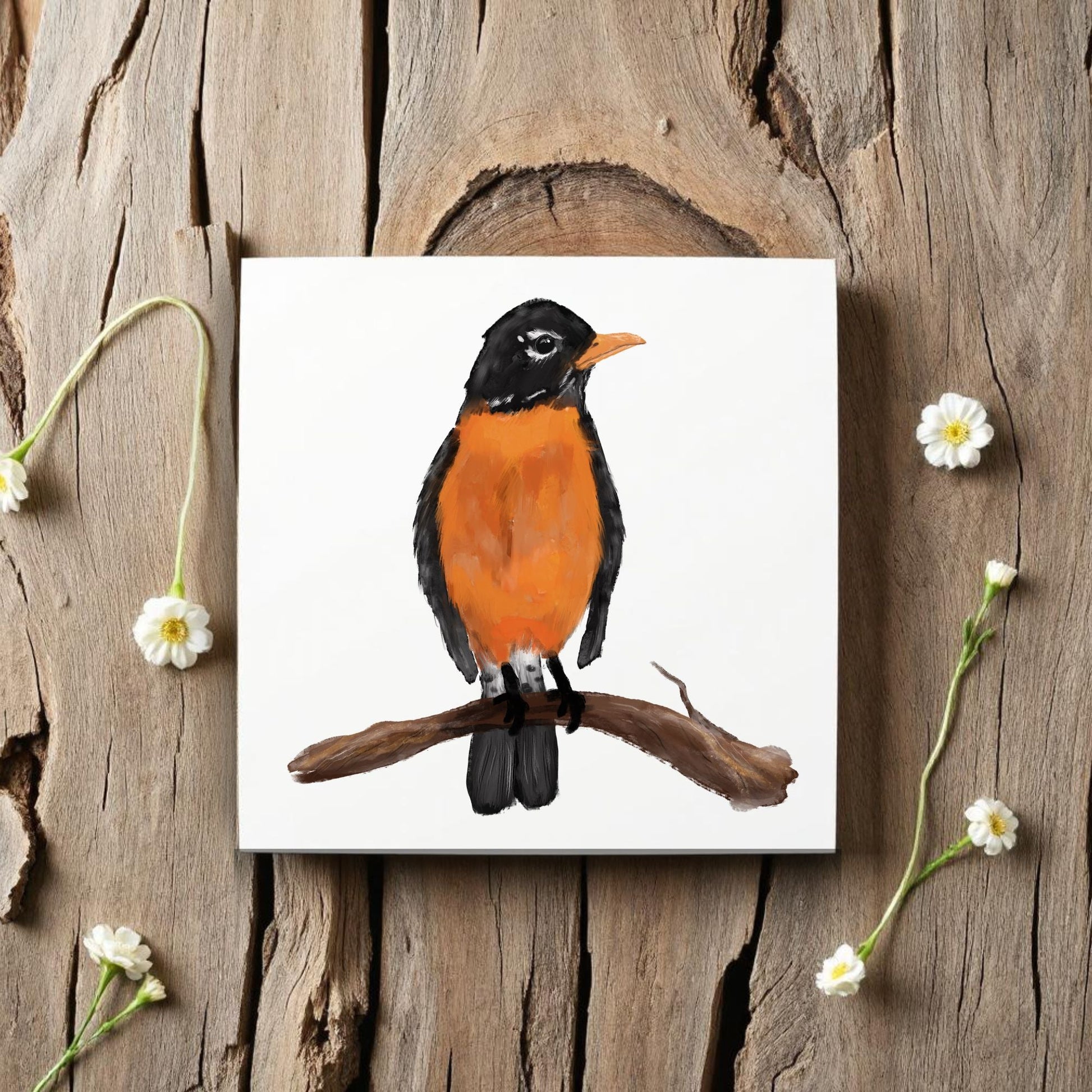 American Robin Ceramic Tile - MerikaArt