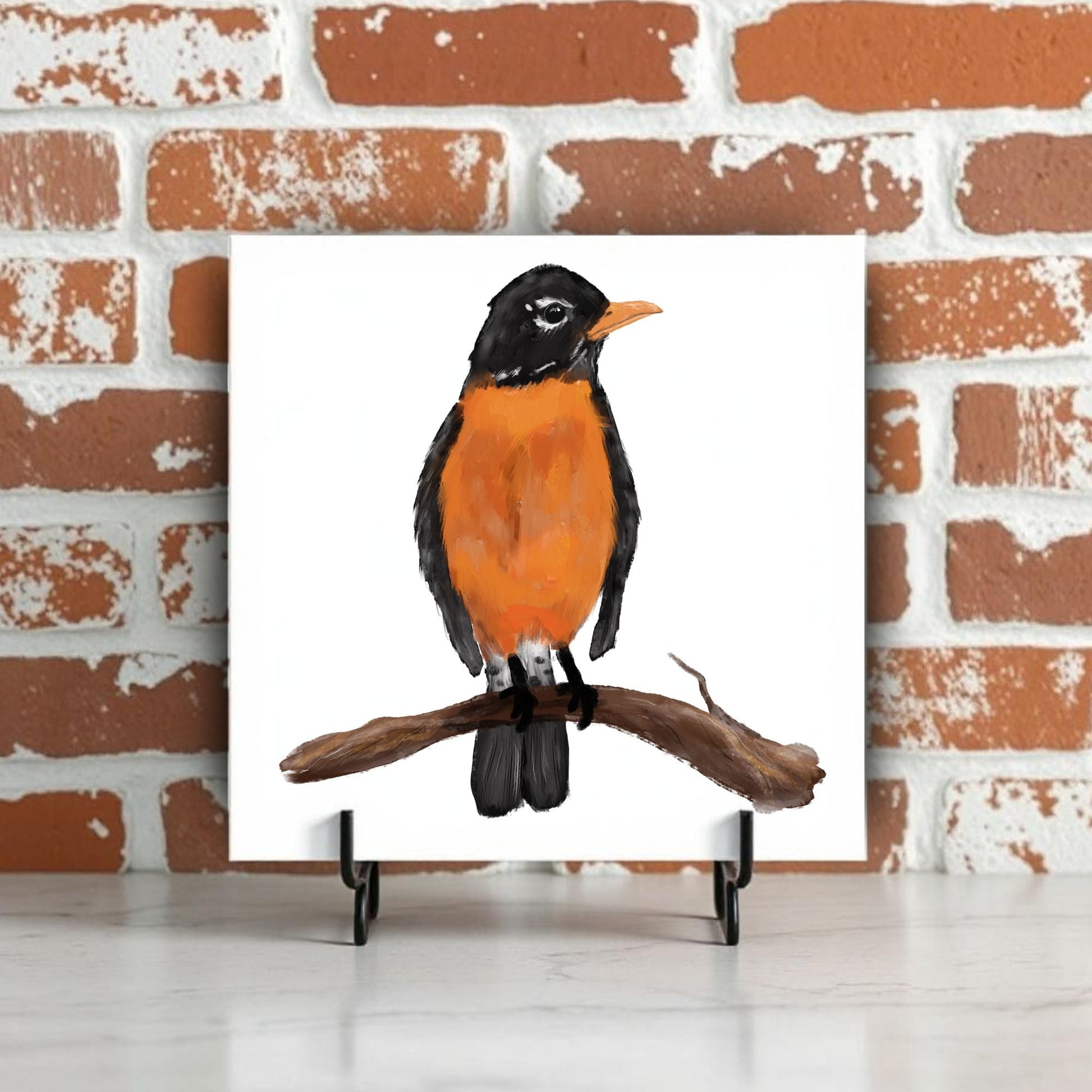 American Robin Ceramic Tile - MerikaArt