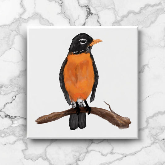 American Robin Ceramic Tile - MerikaArt