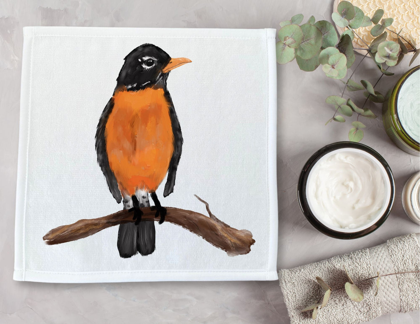 American Robin Washcloth - MerikaArt