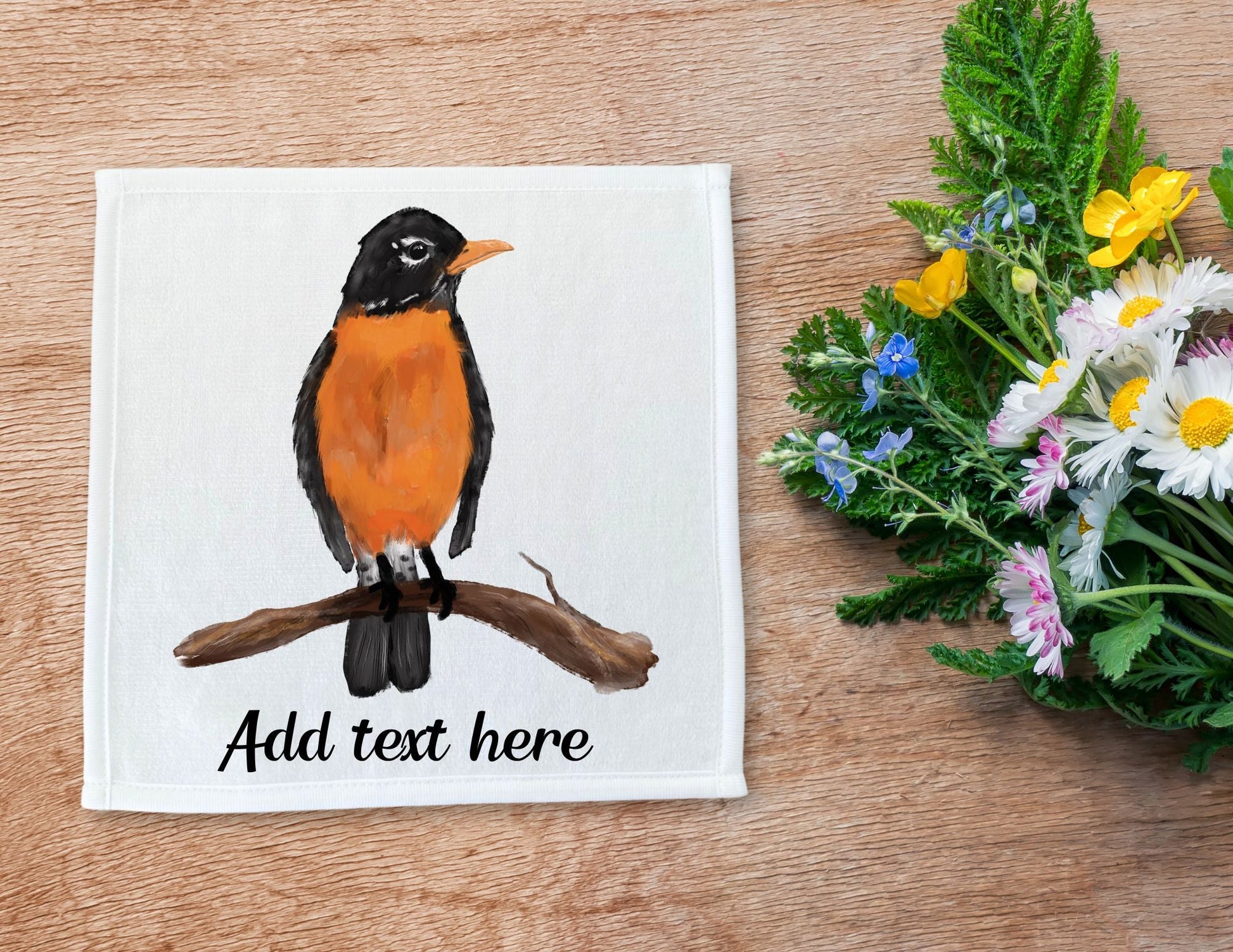 American Robin Washcloth - MerikaArt