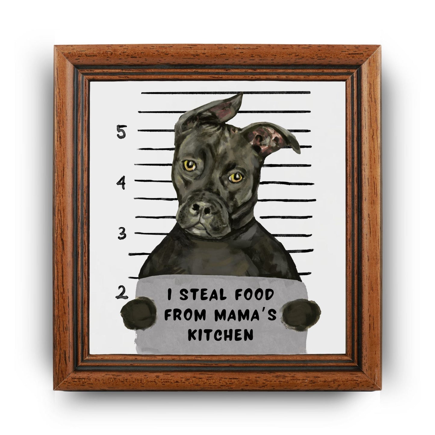 American Staffordshire Terrier Mugshot Tile - MerikaArt