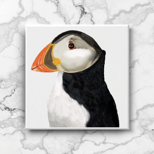 Atlantic Puffin Ceramic Tile - MerikaArt