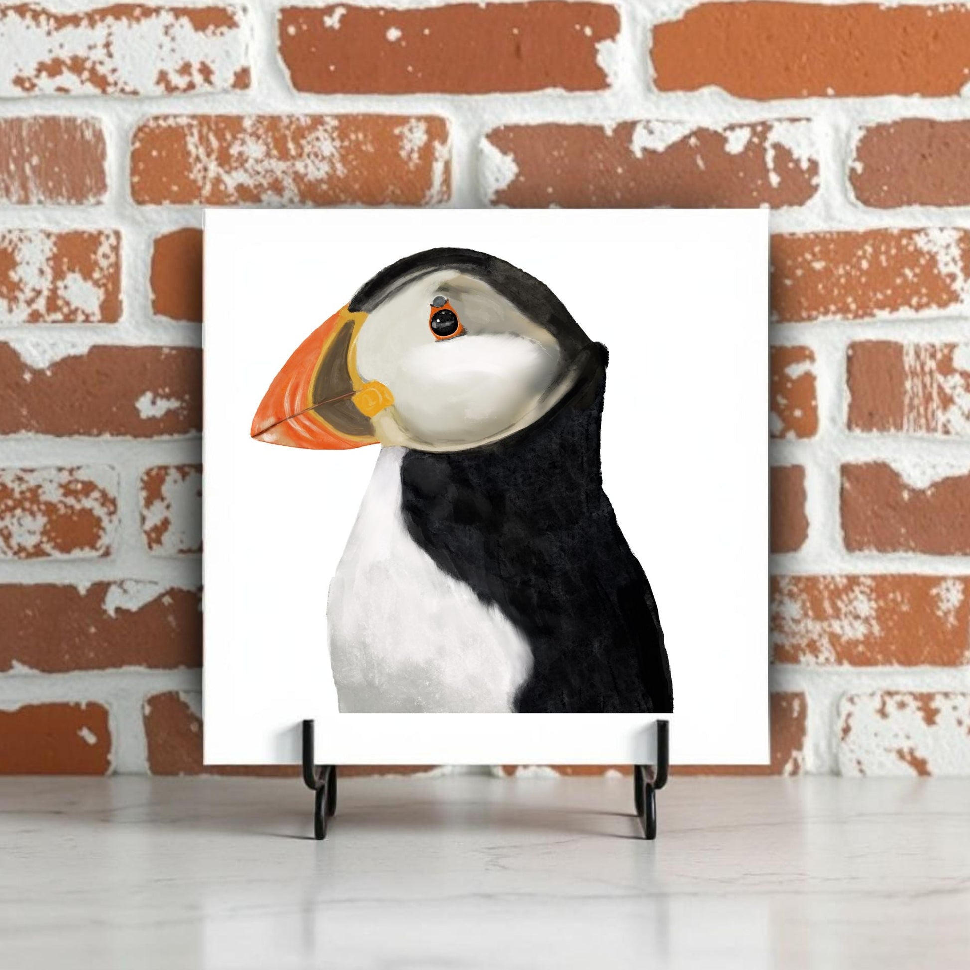Atlantic Puffin Ceramic Tile - MerikaArt