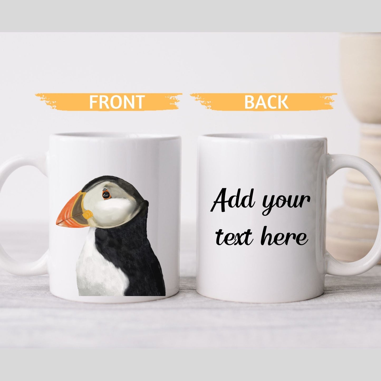 Atlantic Puffin Mug with Vibrant Illustration - MerikaArt