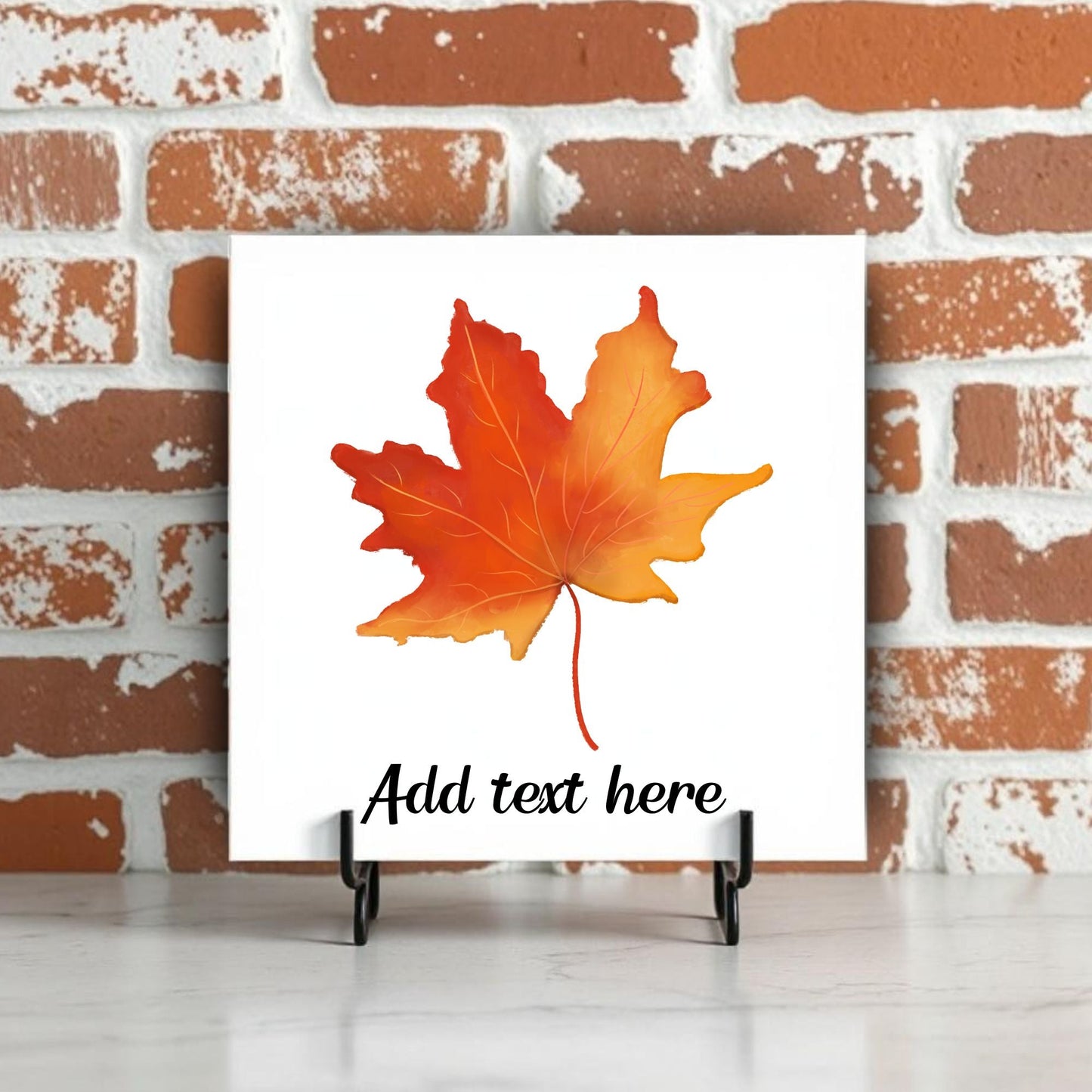 Autumn Maple Leaf Ceramic Tile - MerikaArt