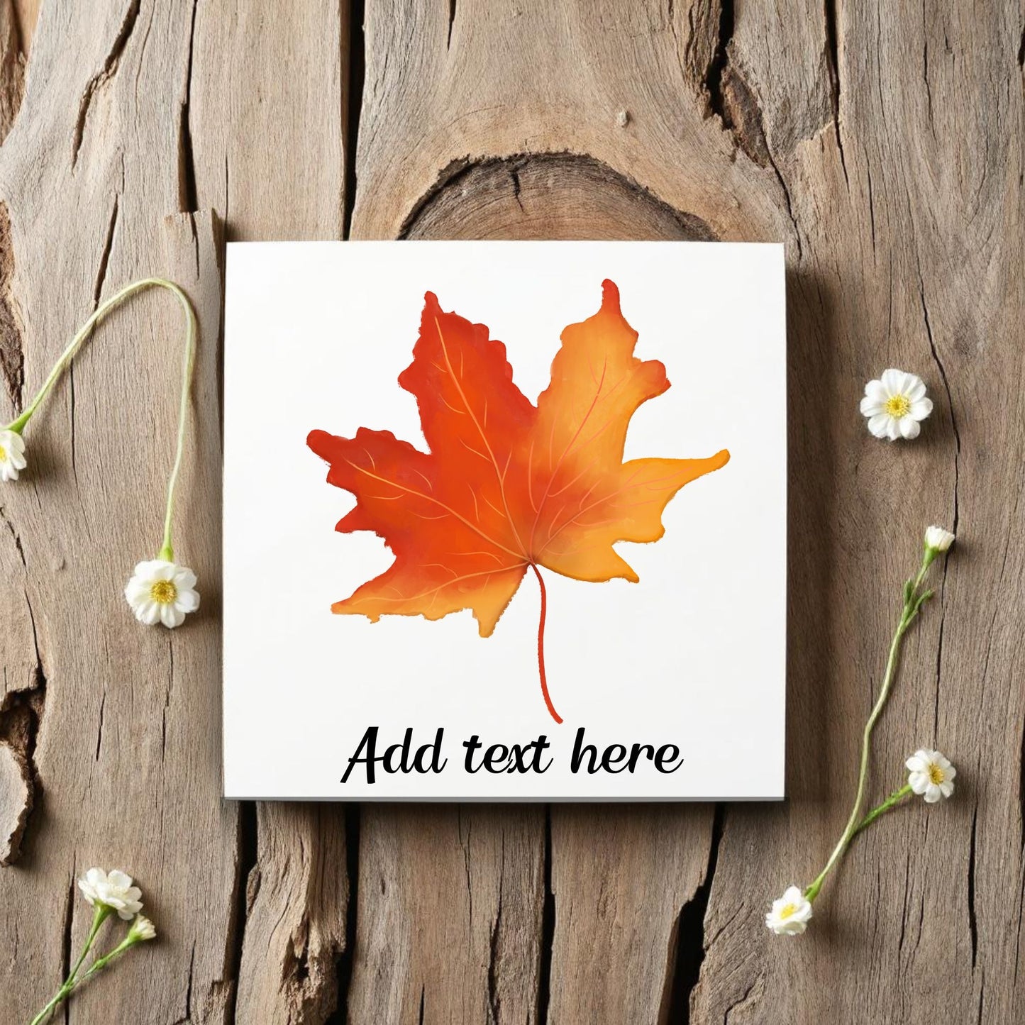 Autumn Maple Leaf Ceramic Tile - MerikaArt