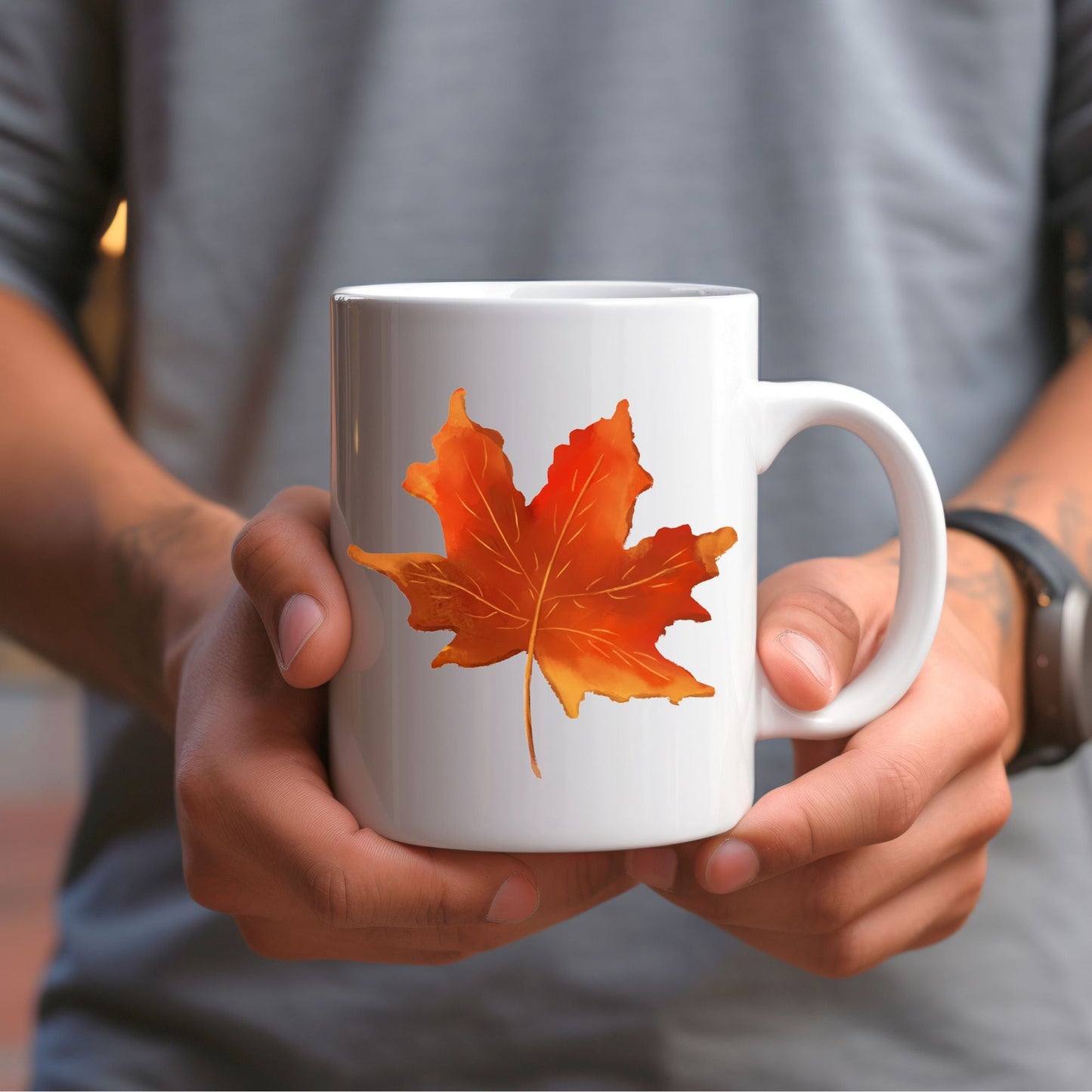 Autumn Maple Leaf Mug - MerikaArt