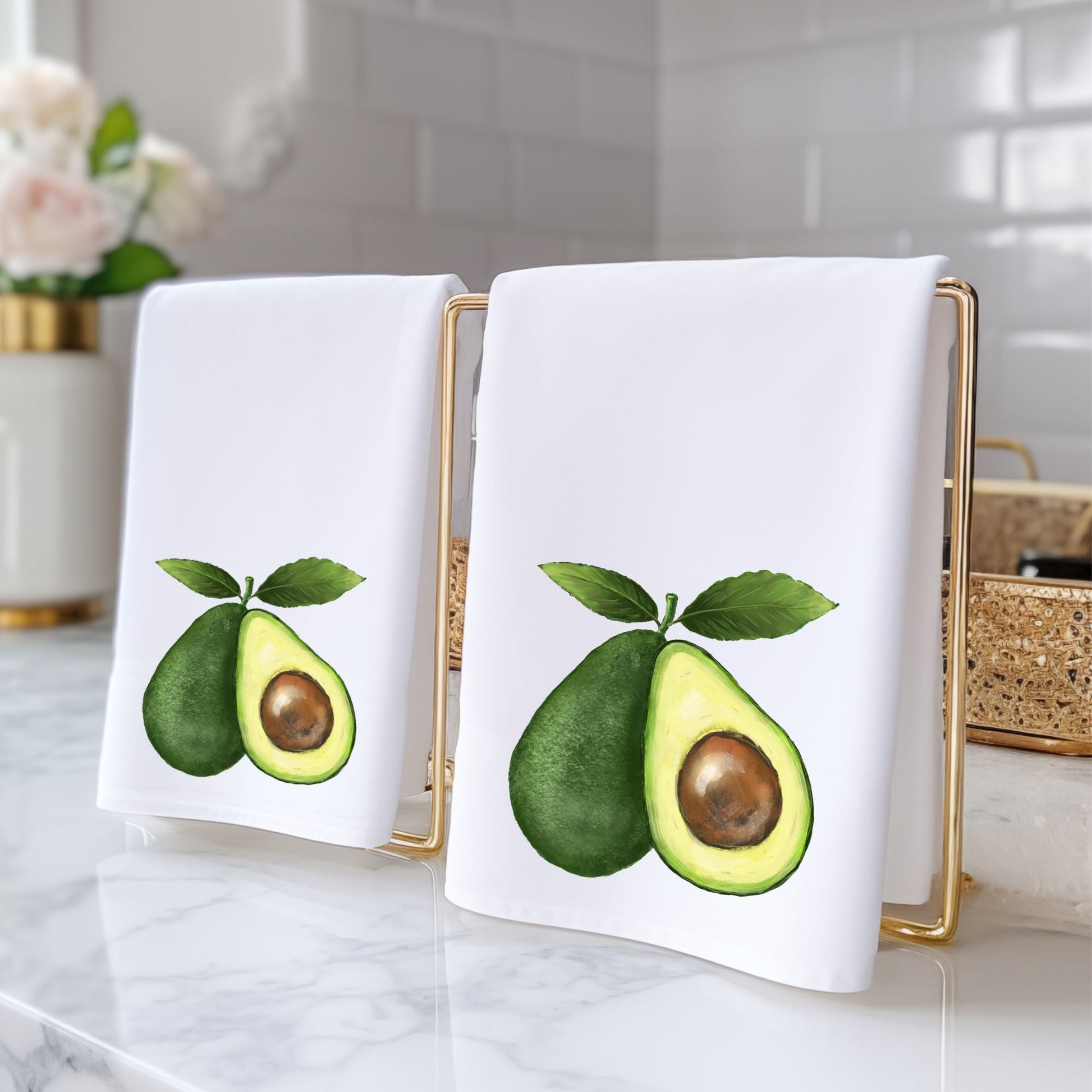 Avocado Bathroom Towel - MerikaArt