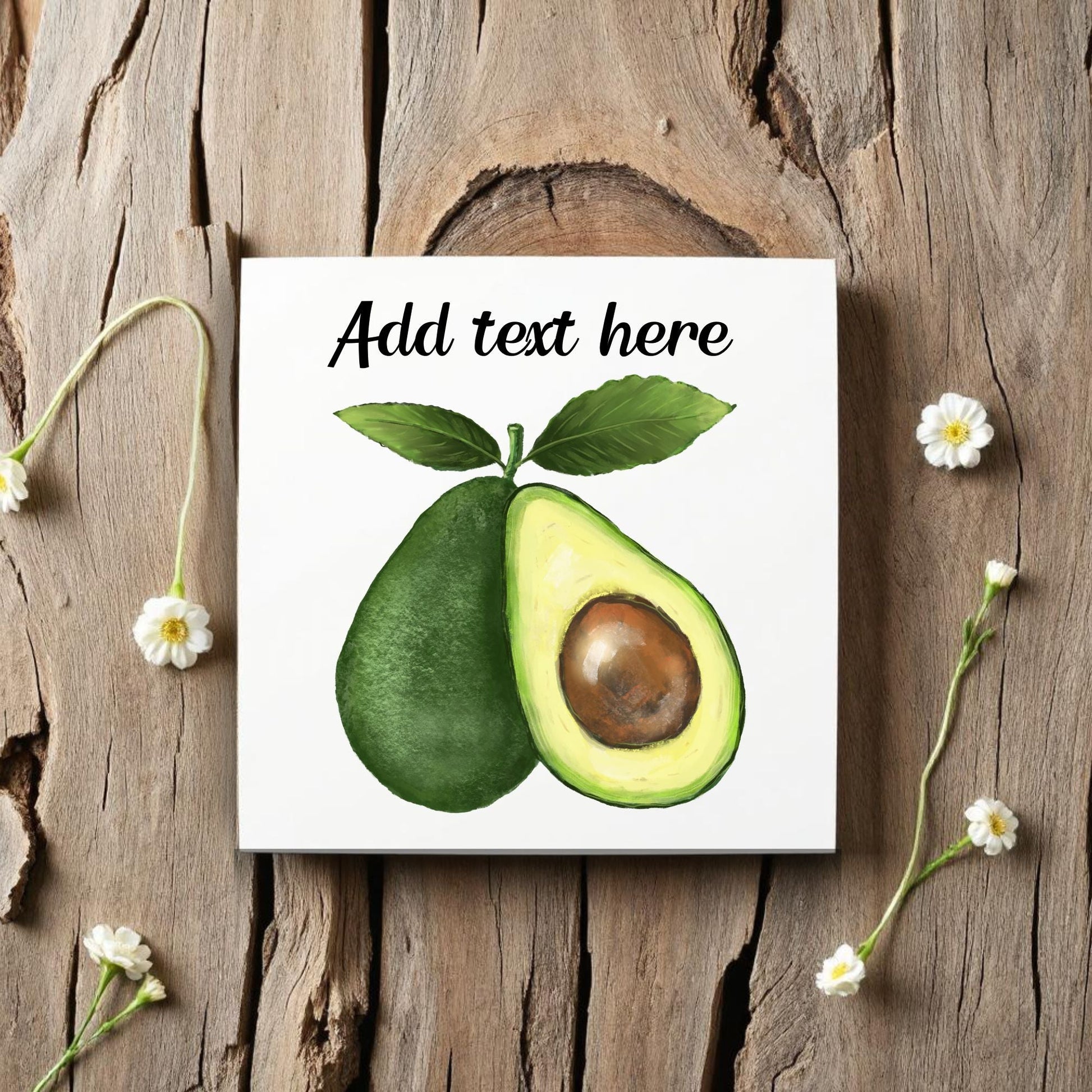 Avocado Ceramic Tile – Handcrafted Kitchen Art Decor - MerikaArt