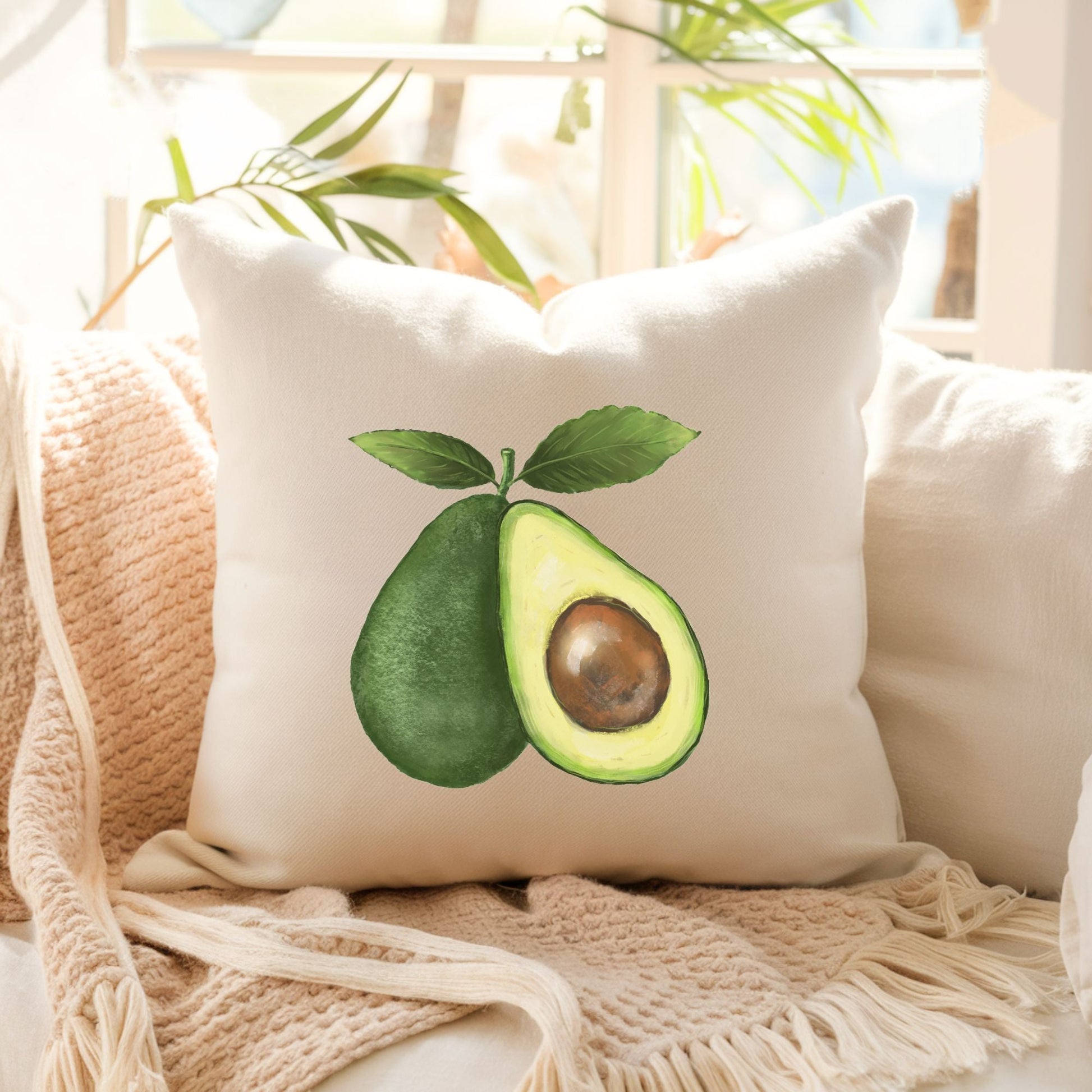Avocado Pillow - MerikaArt