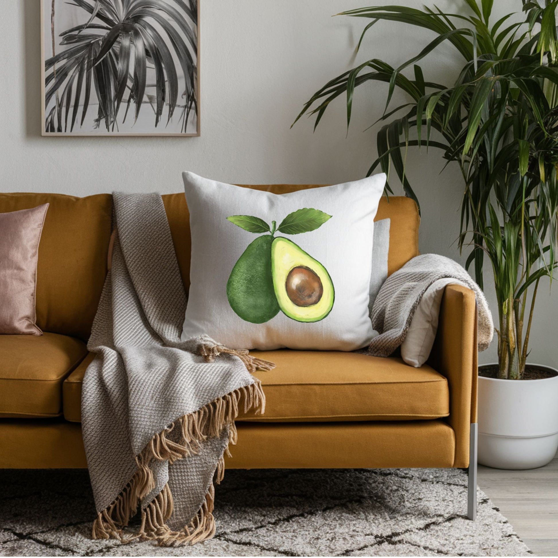 Avocado Pillow - MerikaArt