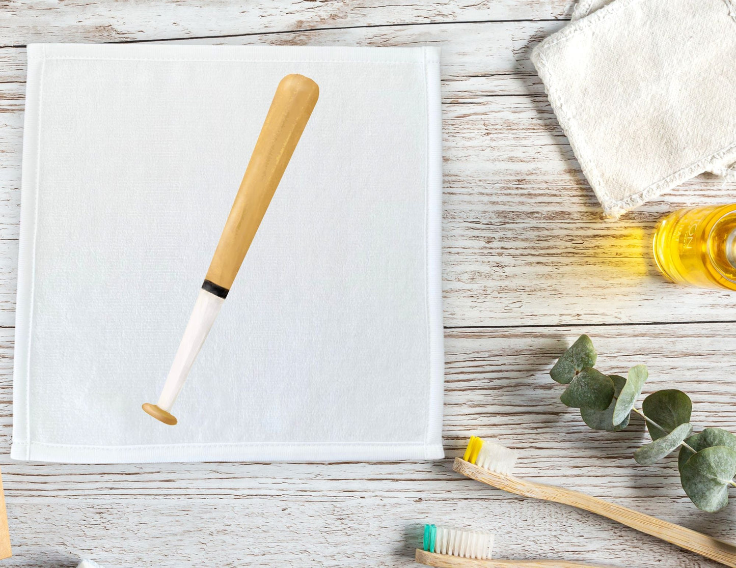 Baseball Bat Washcloth - MerikaArt