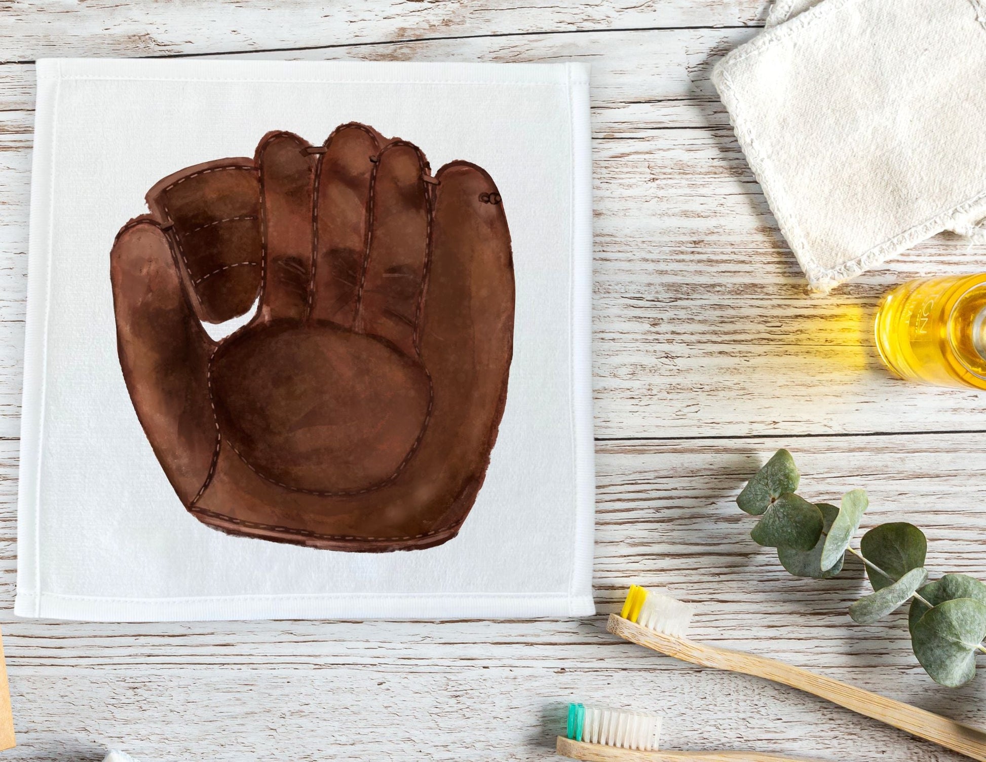 Baseball Glove Washcloth - MerikaArt