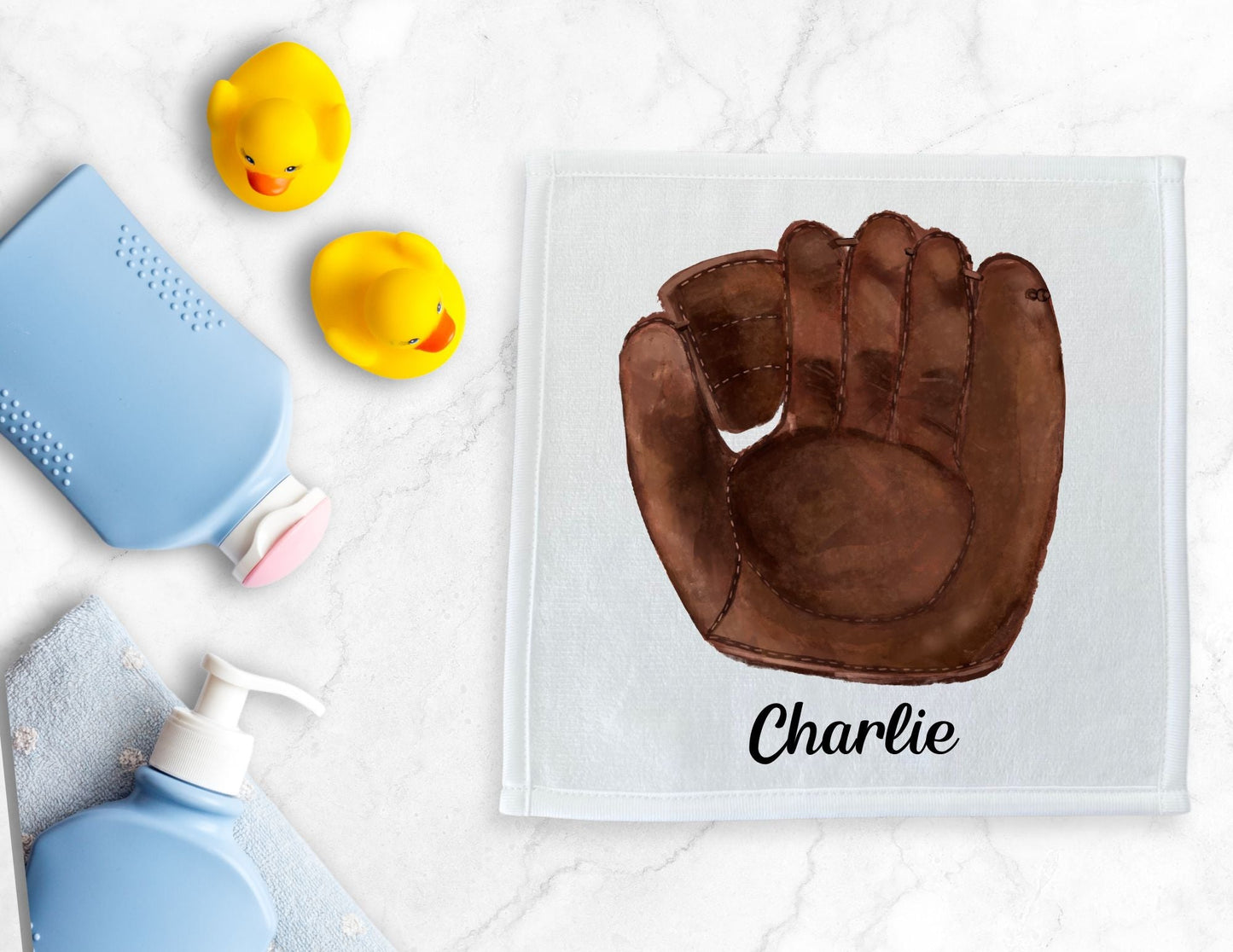 Baseball Glove Washcloth - MerikaArt
