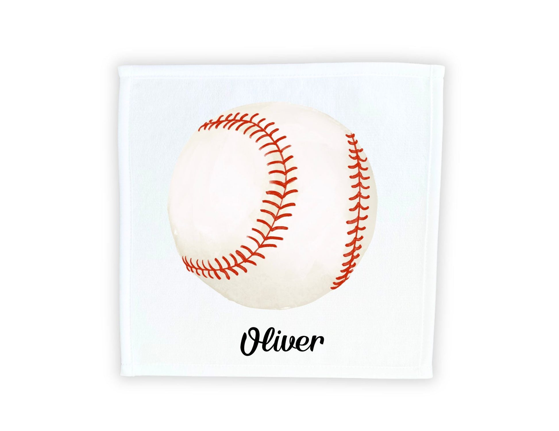 Baseball Washcloth | Personalized Kids Bathroom Towels - MerikaArt