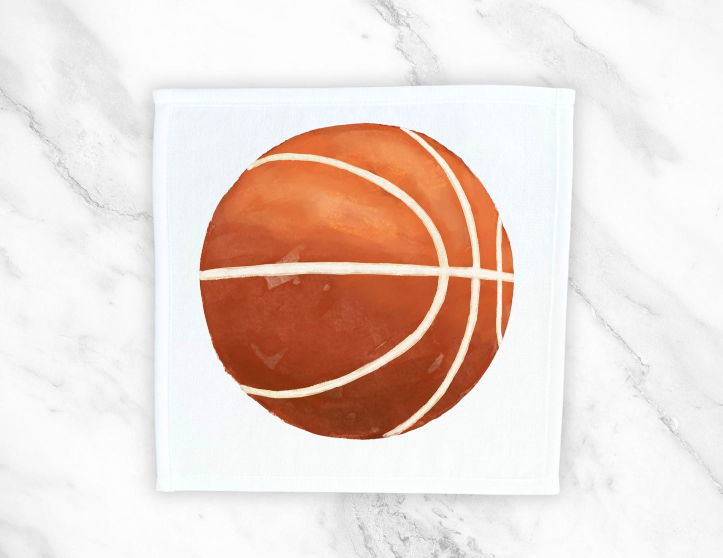 Basketball Washcloth - Kids Bathroom Towels - MerikaArt