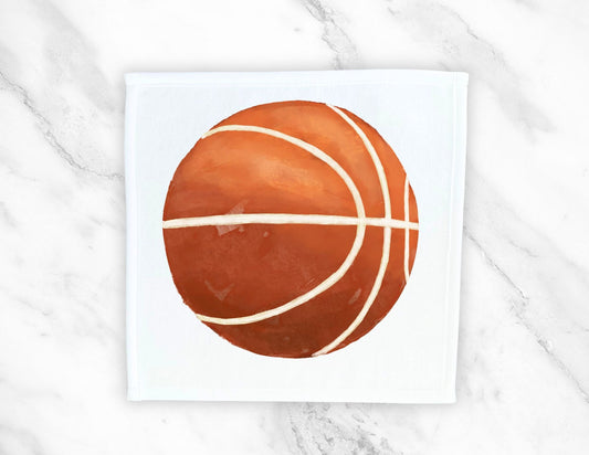 Basketball Washcloth - Kids Bathroom Towels - MerikaArt