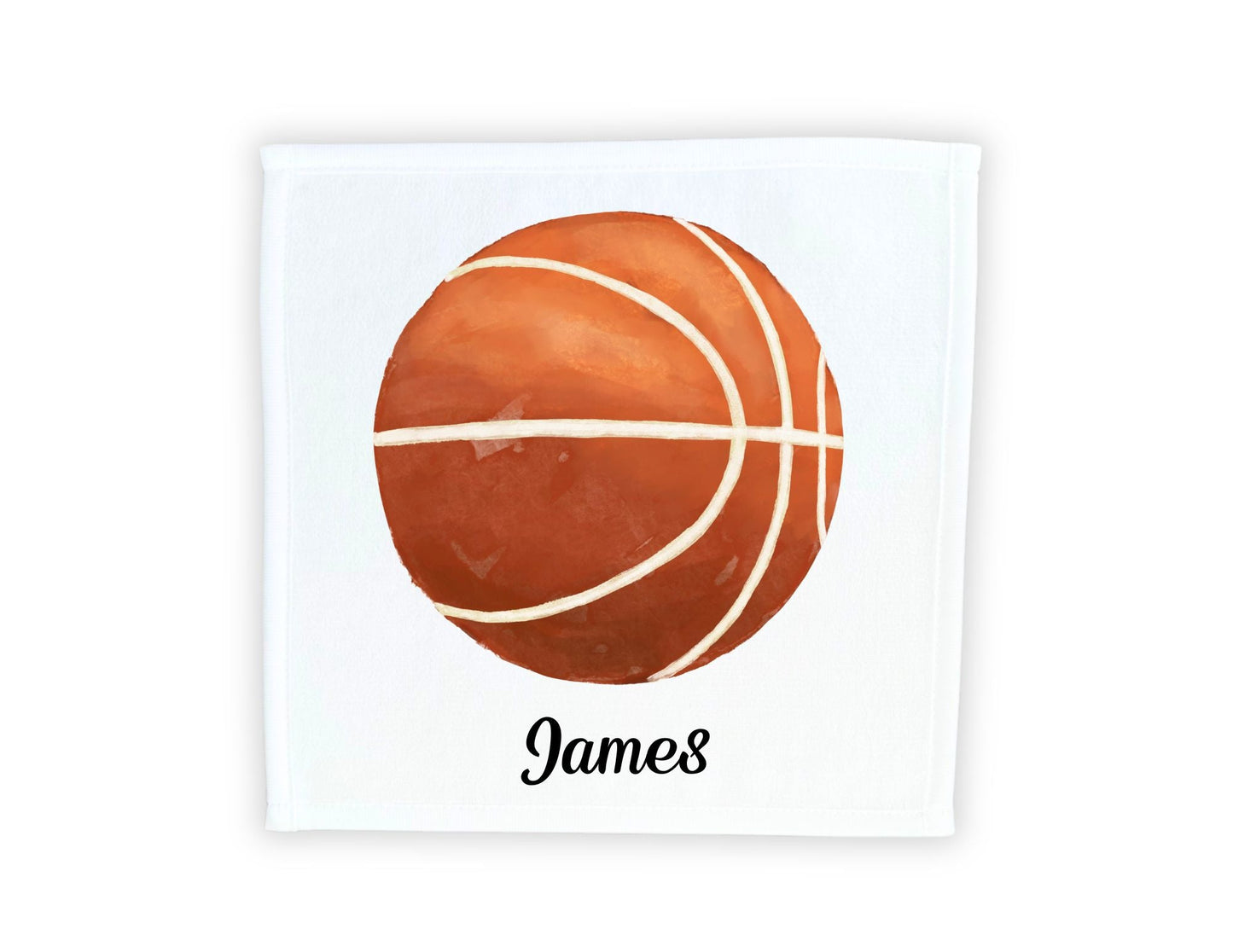 Basketball Washcloth - Kids Bathroom Towels - MerikaArt
