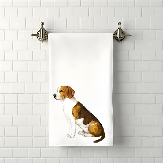 Beagle Bathroom Towel - MerikaArt