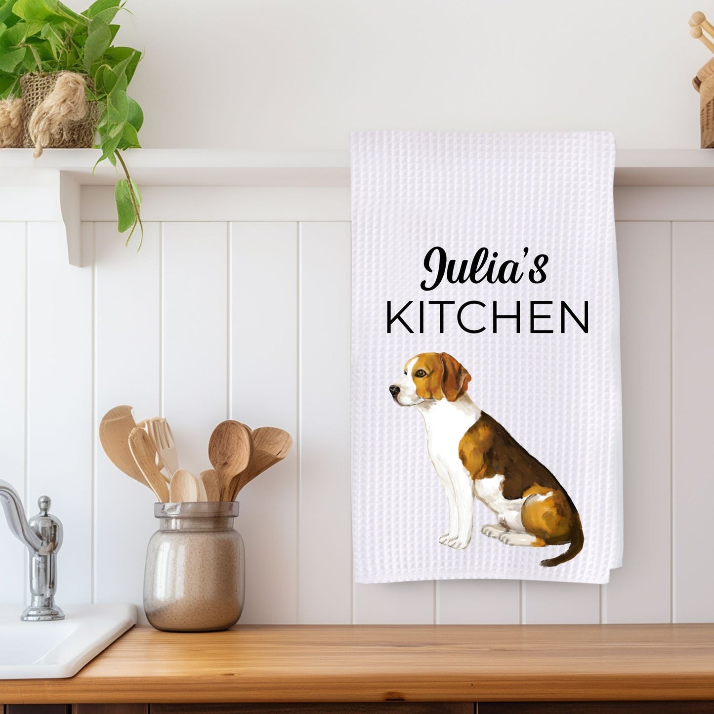Beagle Dog Kitchen Towel - MerikaArt