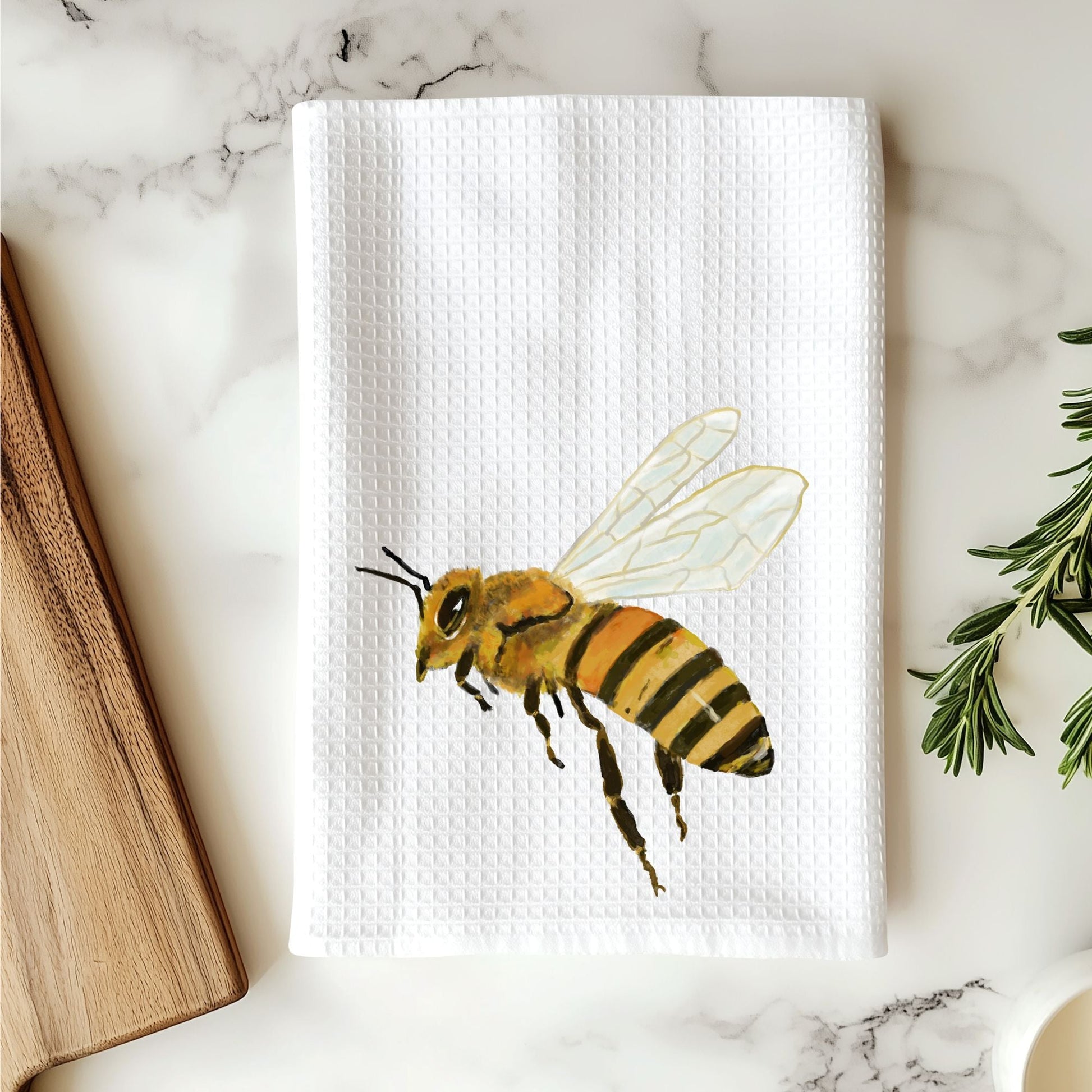 Bee Kitchen Towel - MerikaArt