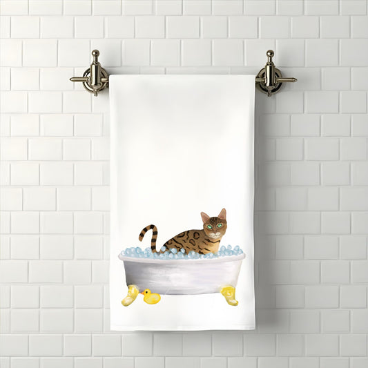 Bengal Cat Bath Towel - MerikaArt